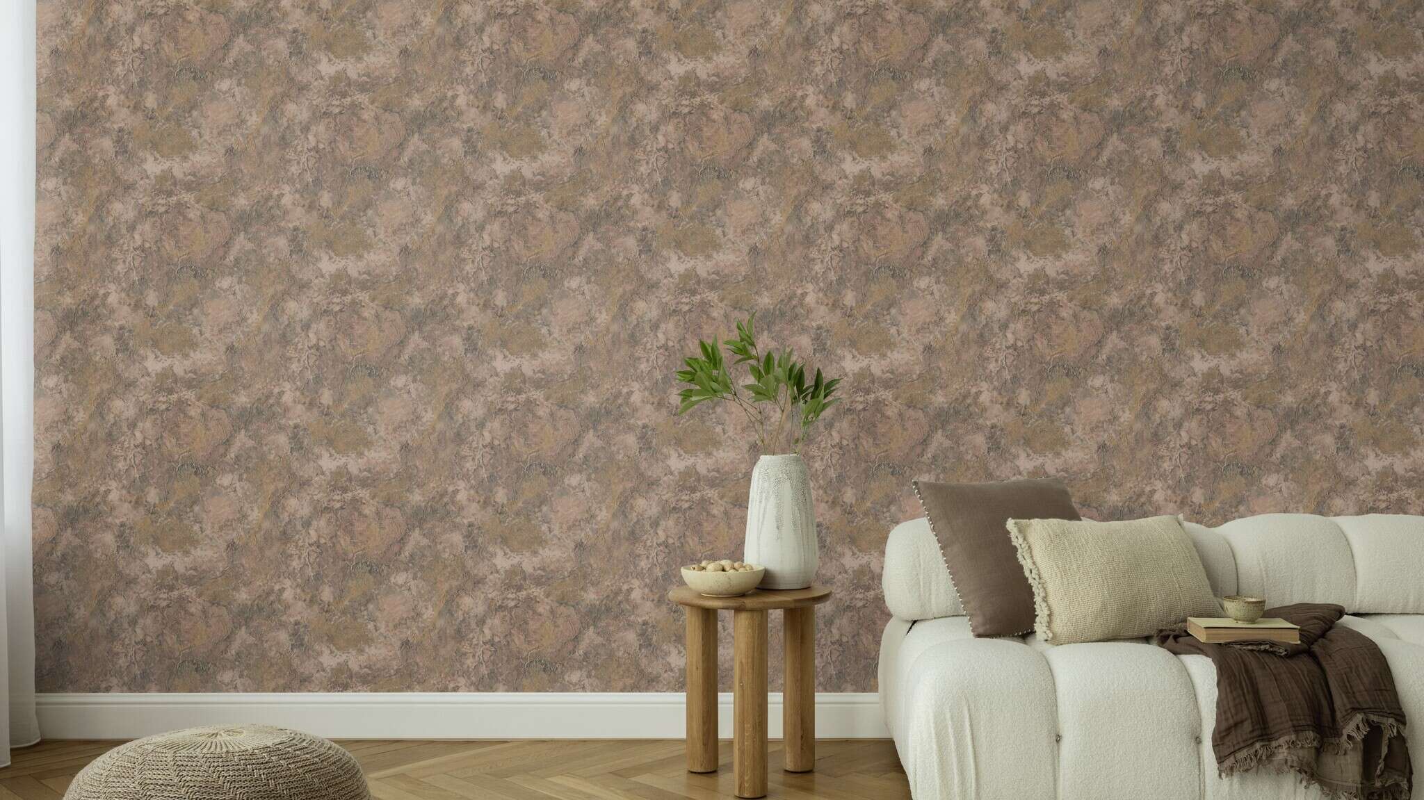10-497250 Raumsituationen 2 Echo non-woven wallpaper in brown - Factory VI 497250