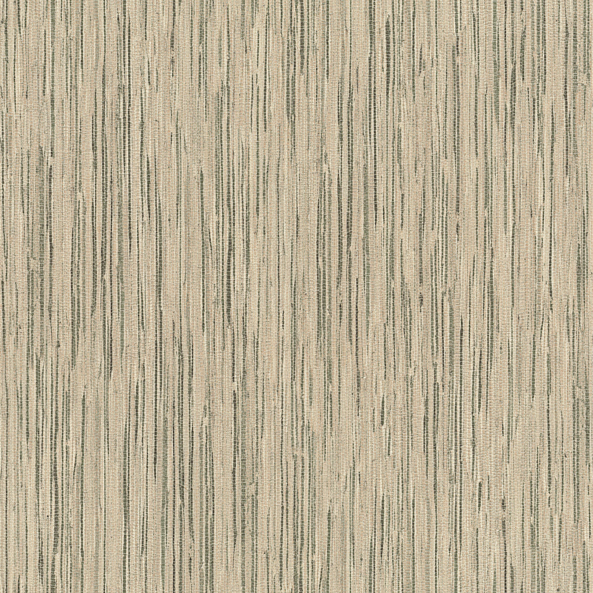 10-435184 Artikelscan 1 Non-woven wallpaper with woven texture in green and beige - Noble Zen Toki 435184