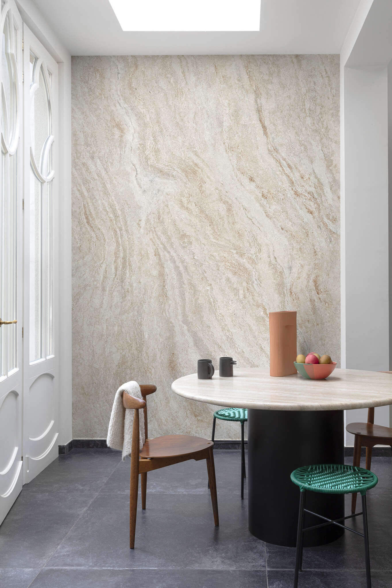 10-300193 Raumsituationen 1 Fototapete Travertin in Beige | Roomblush - RB469