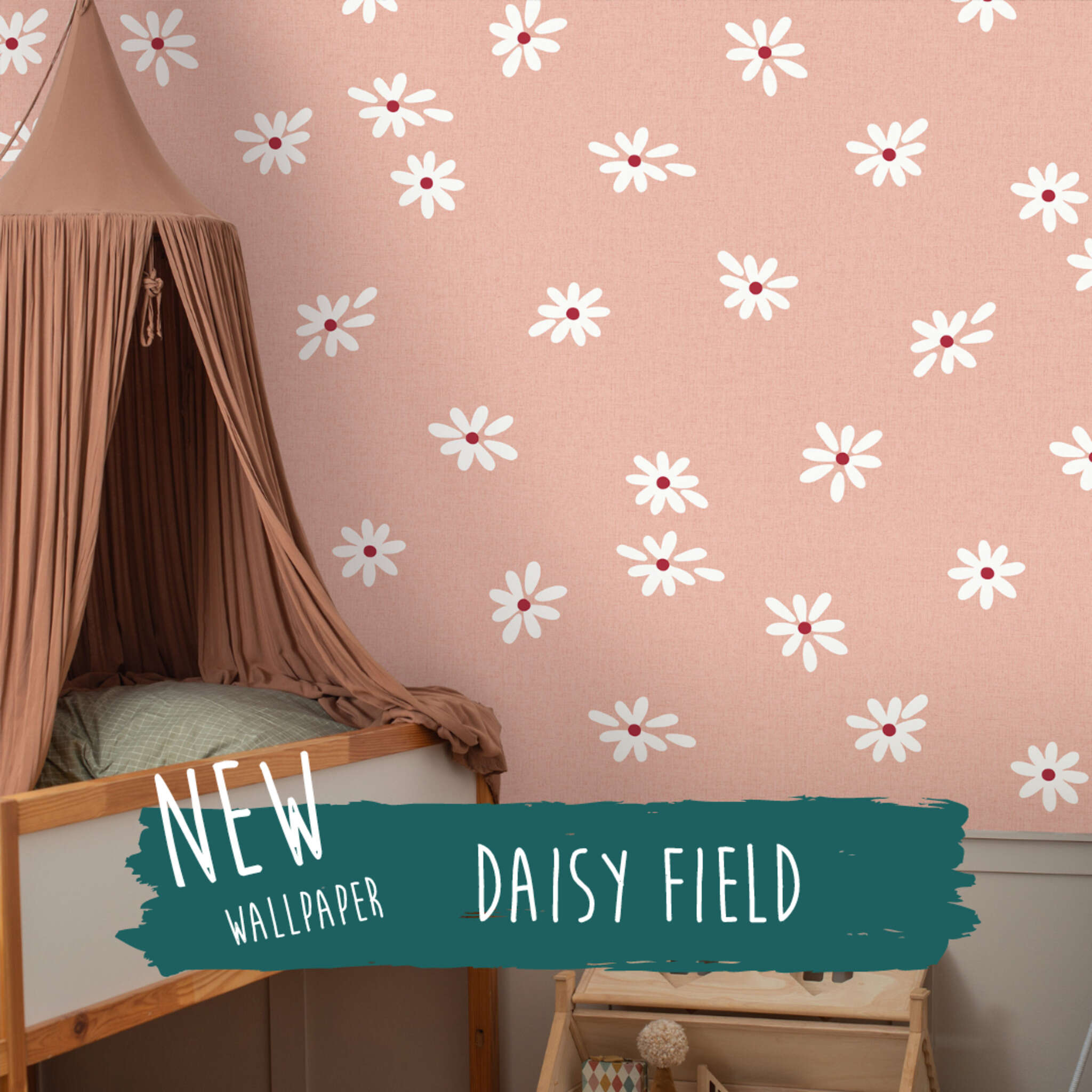 10-300112 Raumbilder 2 Wall mural Daisy Flowers in Orange | Roomblush - RB406