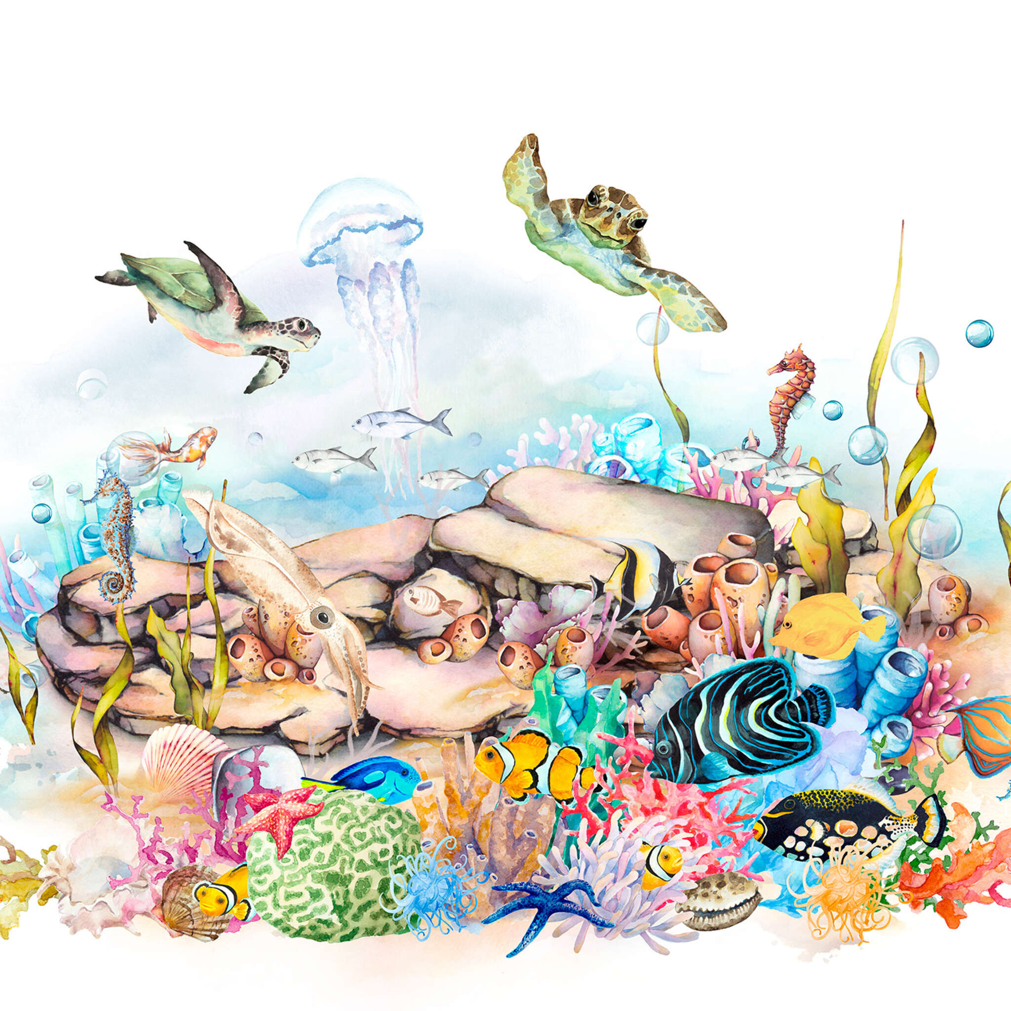 Fototapete Kinderzimmer Unterwasserwelt - Kids World 365030