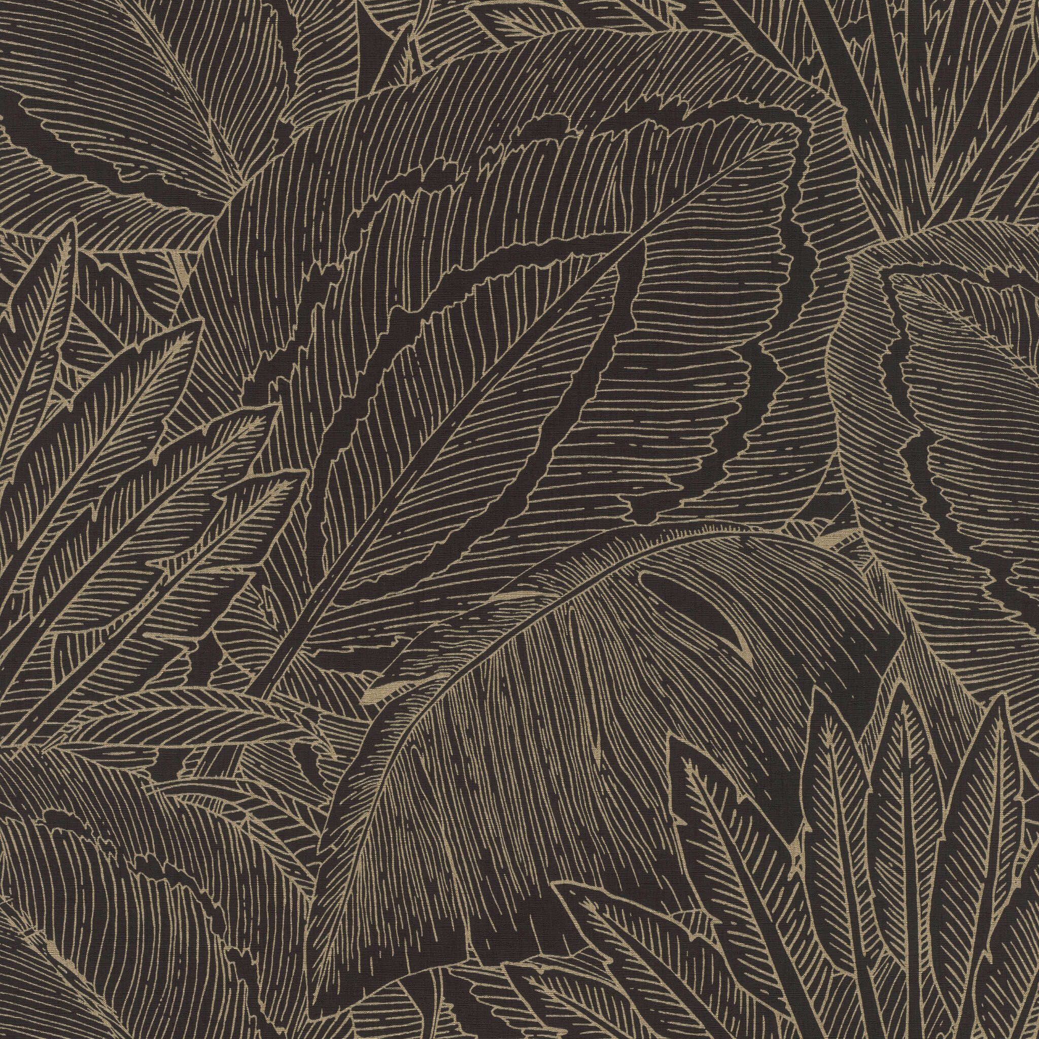 10-580839 Artikelscan 1 Wallpaper with sketched leaves and large plants