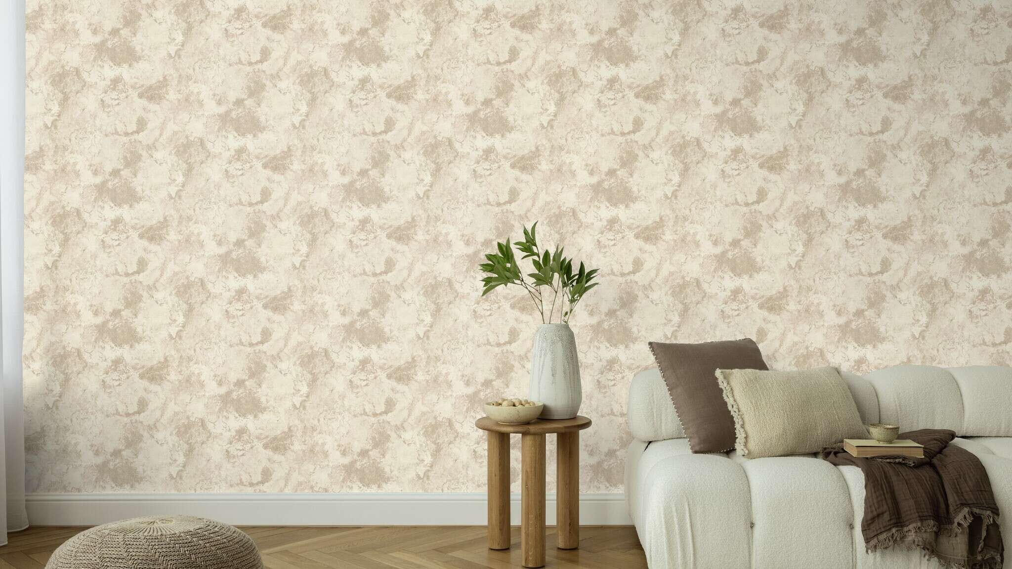 10-497229 Raumsituationen 2 Echo non-woven wallpaper in white - Factory VI 497229
