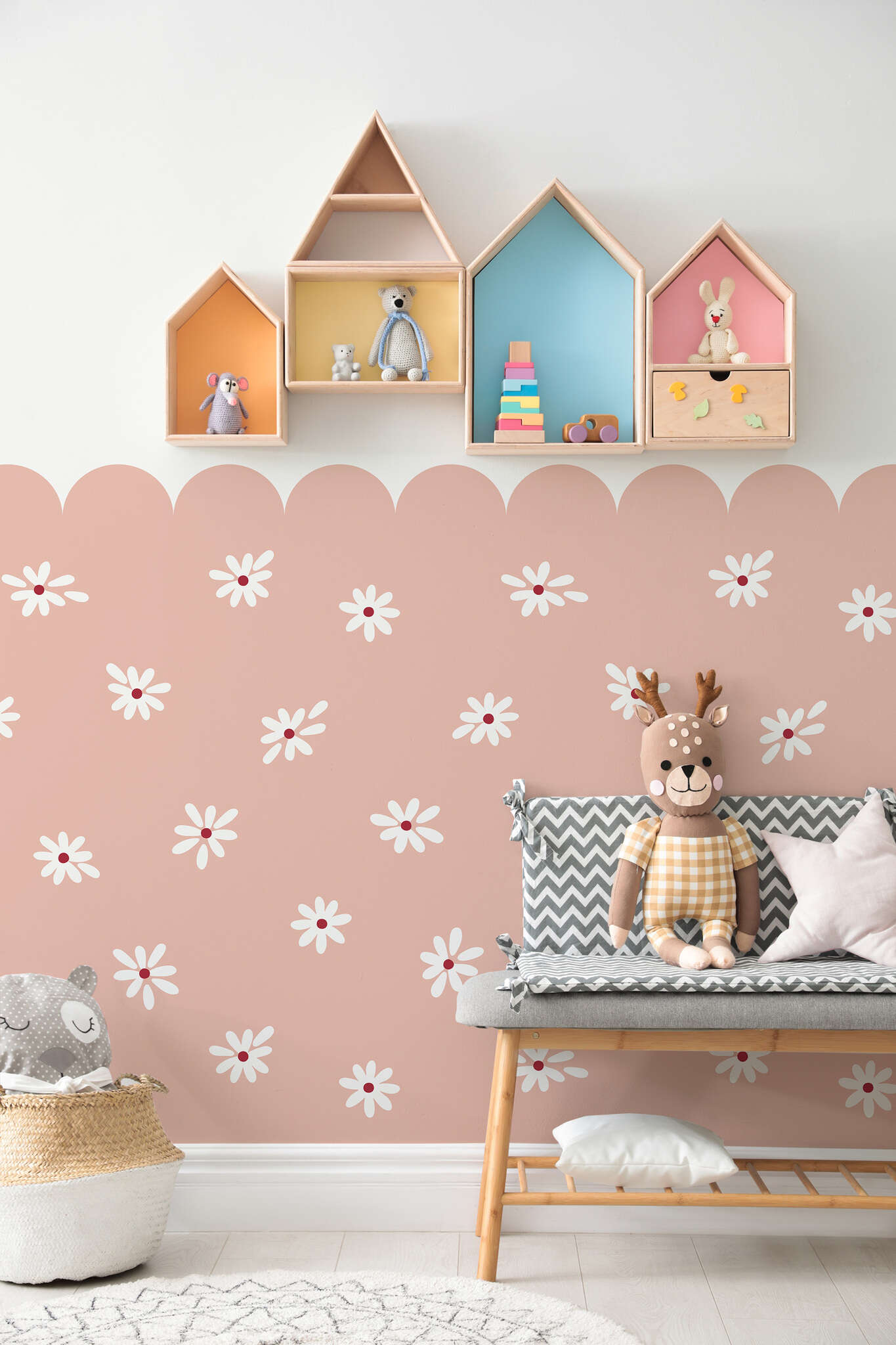 10-300112 Raumbilder 1 Wall mural Daisy Flowers in Orange | Roomblush - RB406