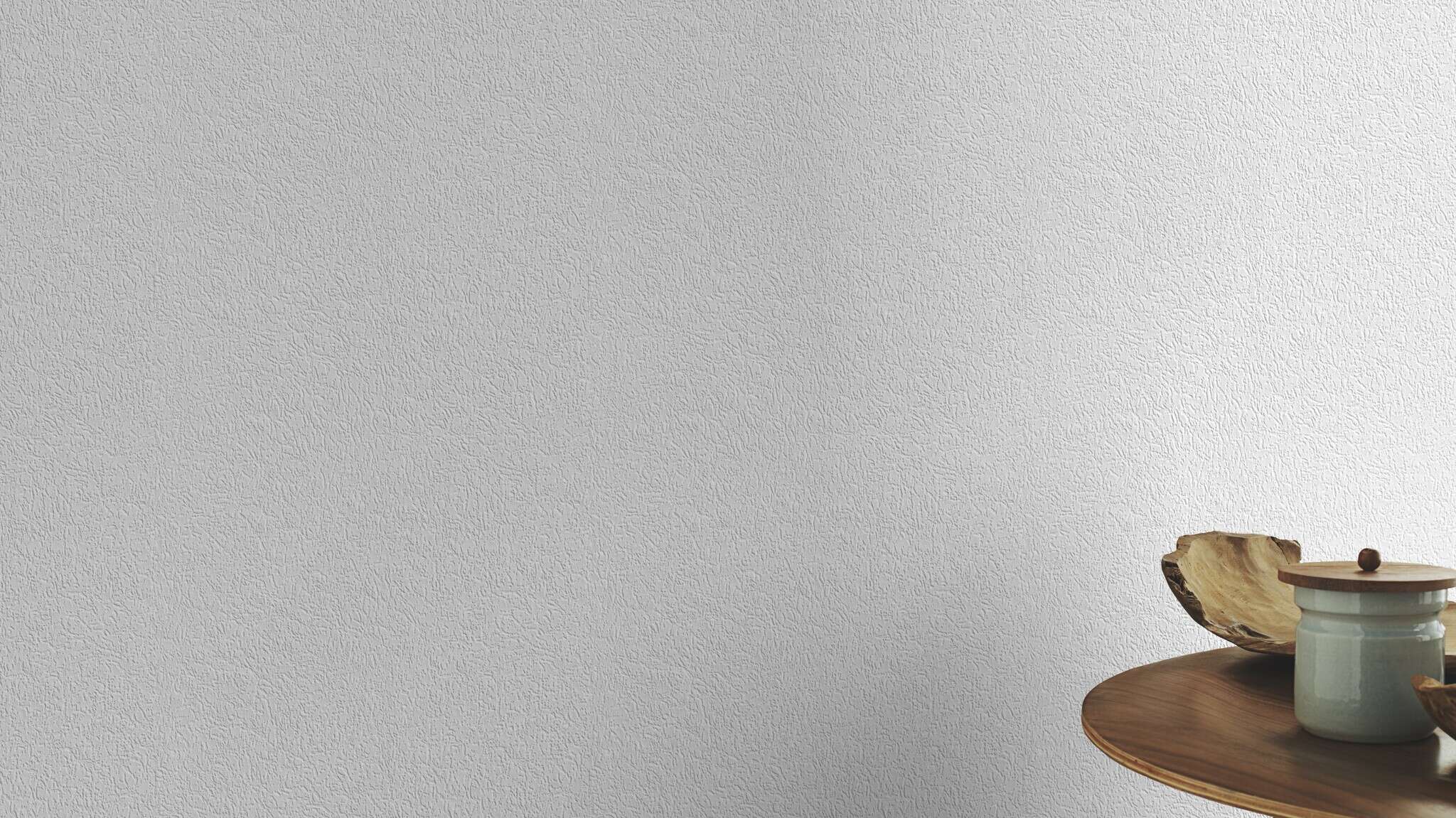 10-882100 Raumsituationen 1 Room with Plain wallpaper: white paper wallpaper with stone texture