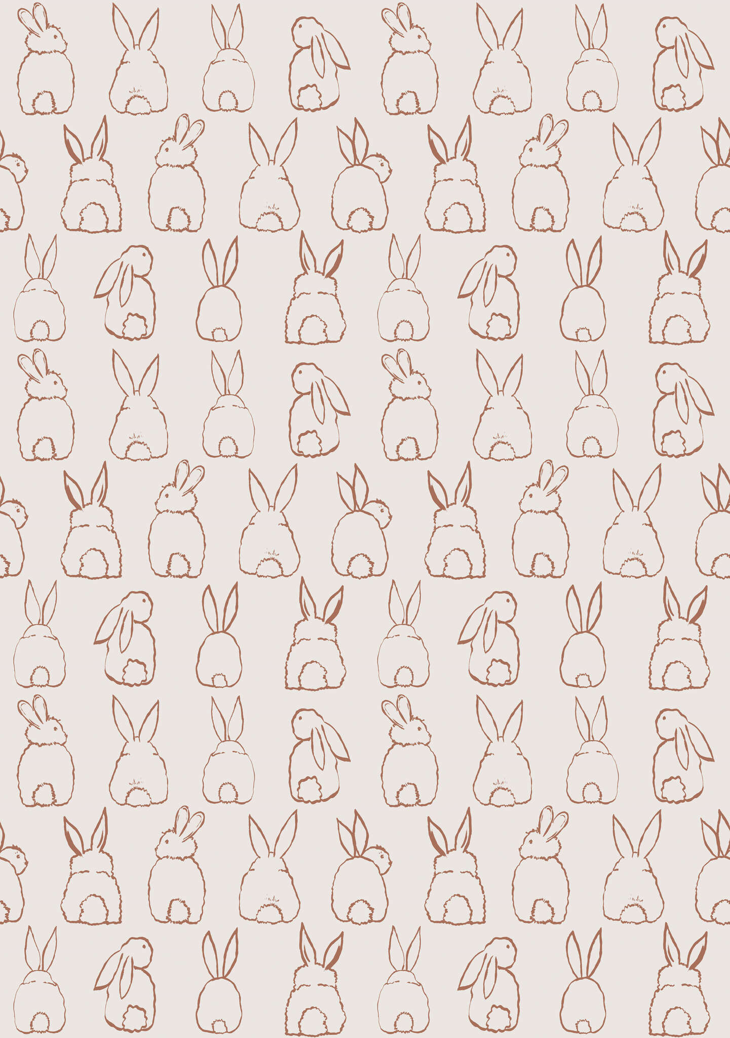 10-300132 Artikelscan 1 Wall mural Bunnies in Beige | Roomblush - RB305