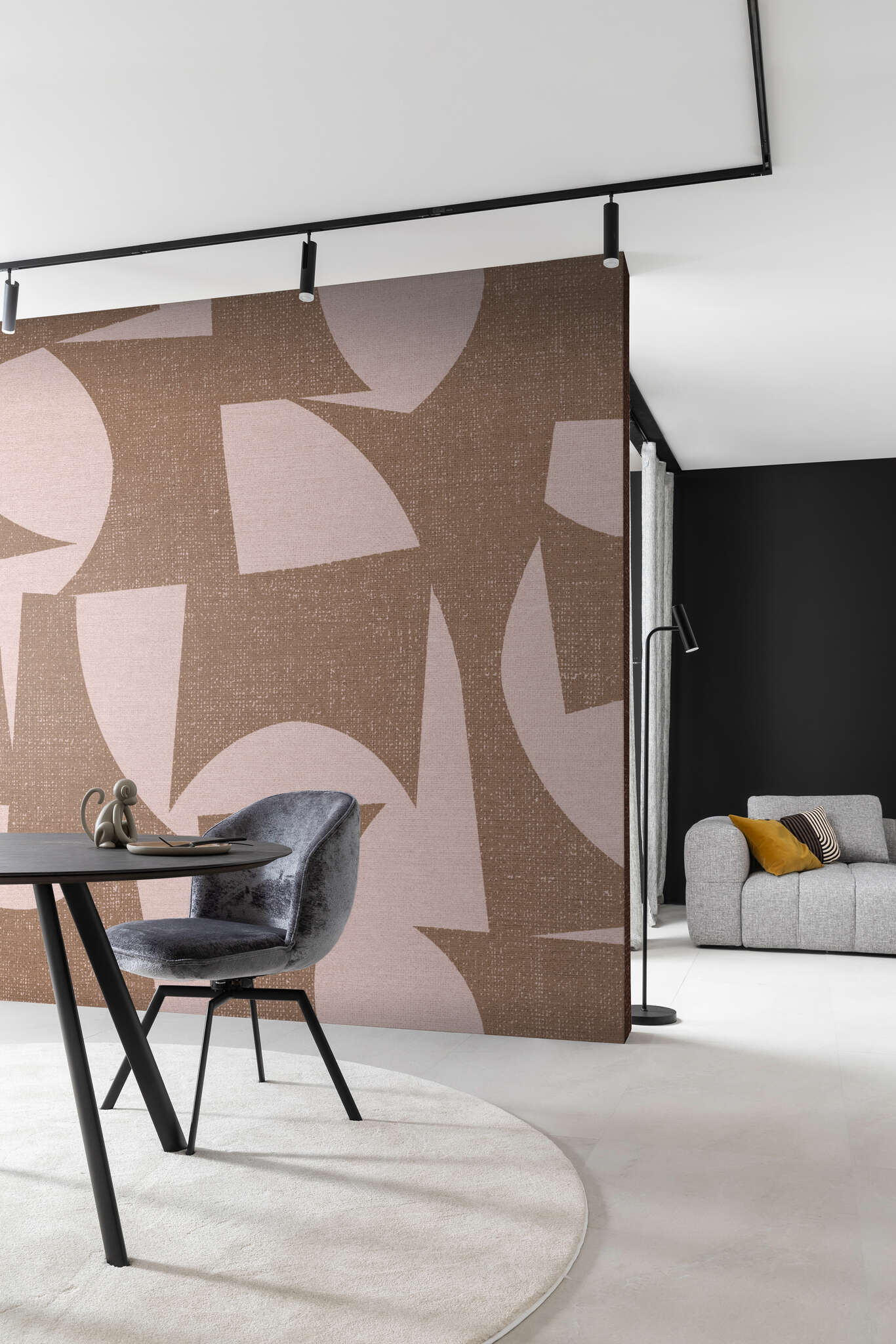 10-366723 Raumbilder 1 SCHÖNER WOHNEN collection mural ABSTRACT photo wallpaper in pink and brown 366723