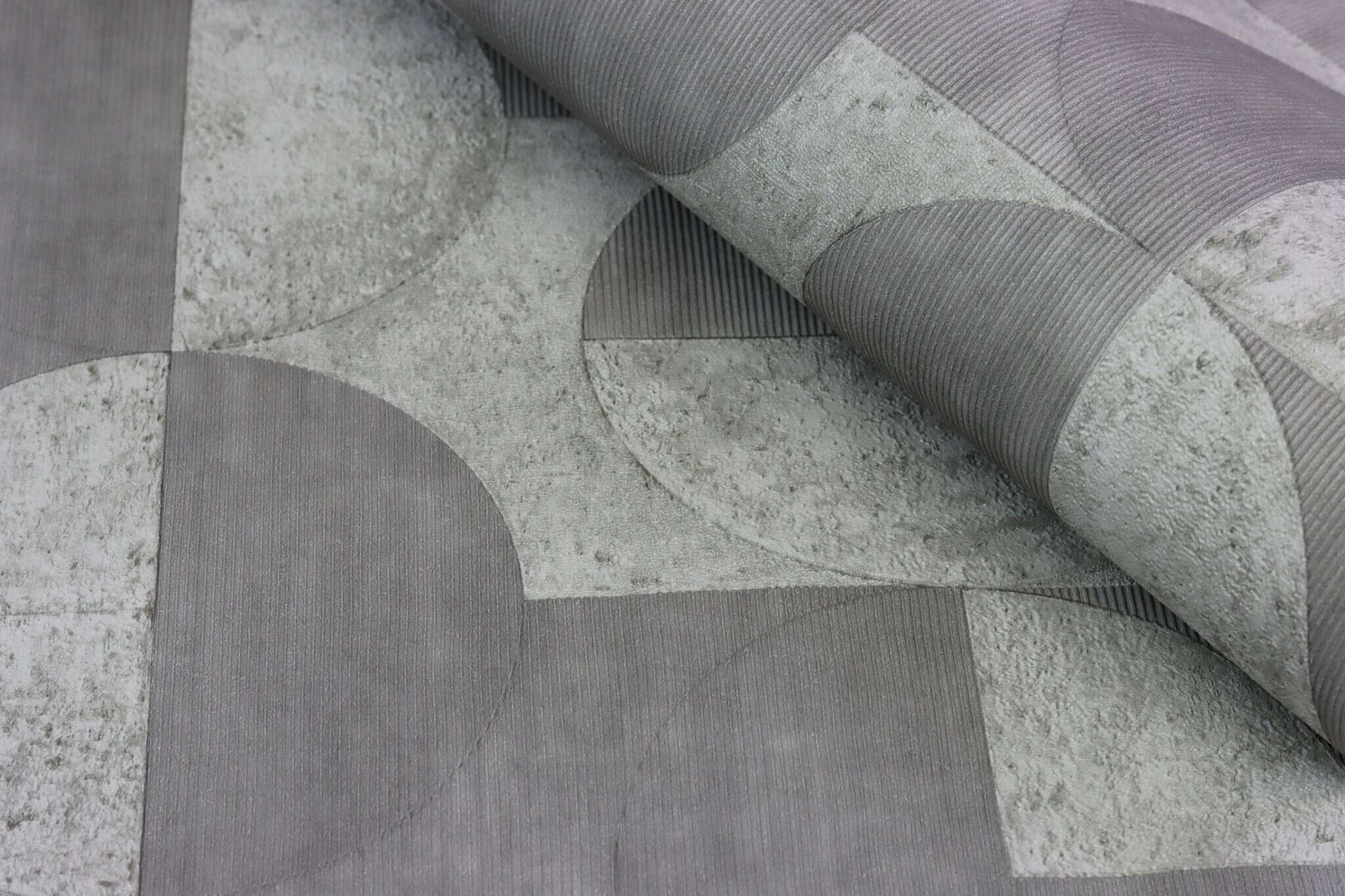 10-521351 Detailaufnahmen 10 Detailbild von Tapete mit geometrischen Kreisen