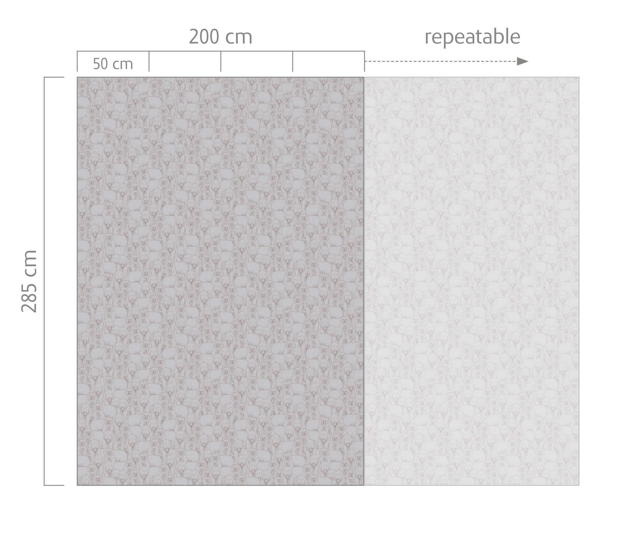 10-300149 Bildauschnitt 1 Wall mural Ours in Brown | Roomblush - RB311