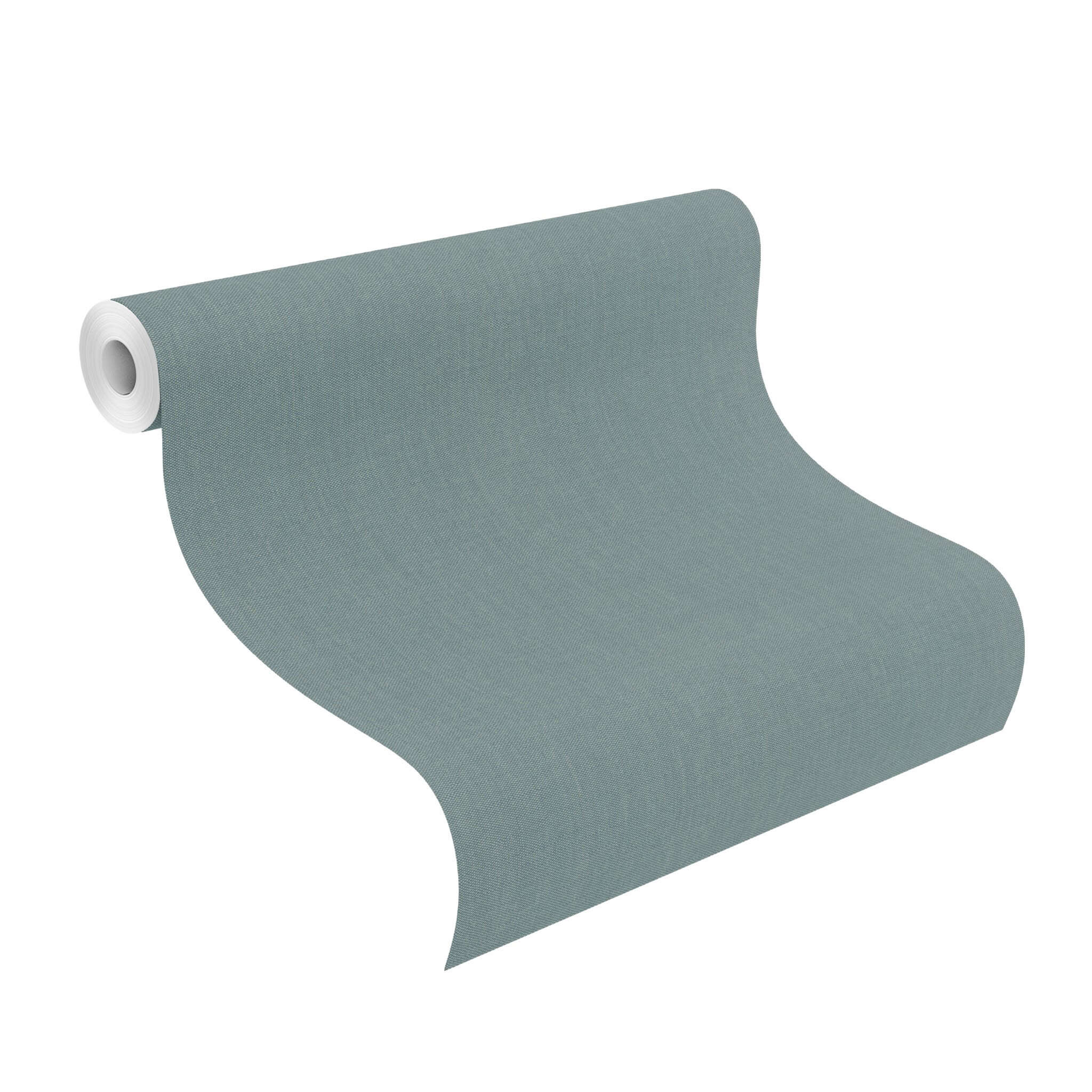 10-633184 Rolle abgerollt 1 Unrolled wallpaper roll with Single-colour wallpaper with a grainy textile texture