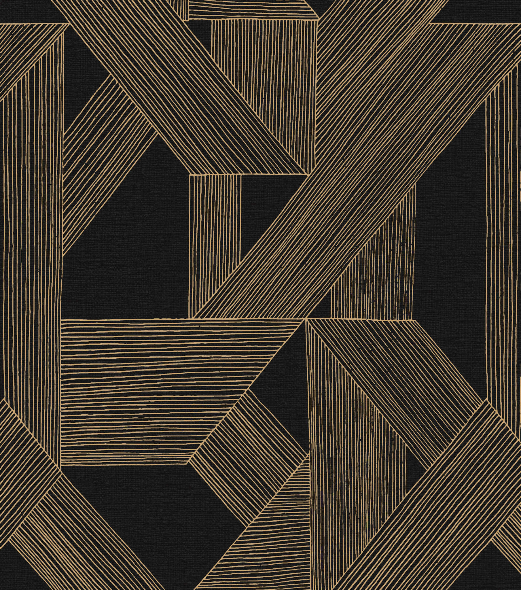 10-366815 Artikelscan 2 SCHÖNER WOHNEN collection wall mural XXL LINES in black and gold 366815
