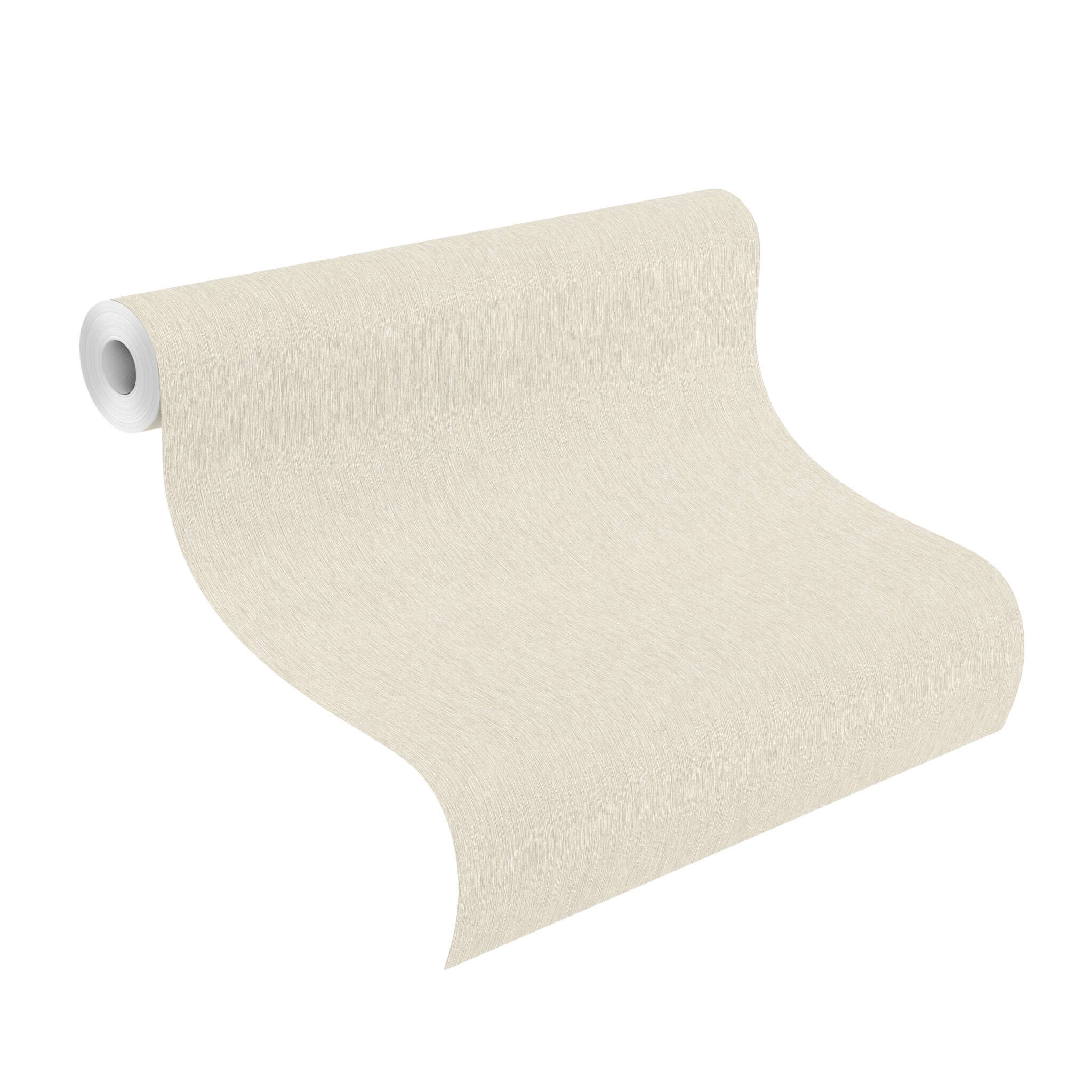 10-608656 Rolle abgerollt 1 Rouleau de déroulé avec Papier peint uni avec texture fil