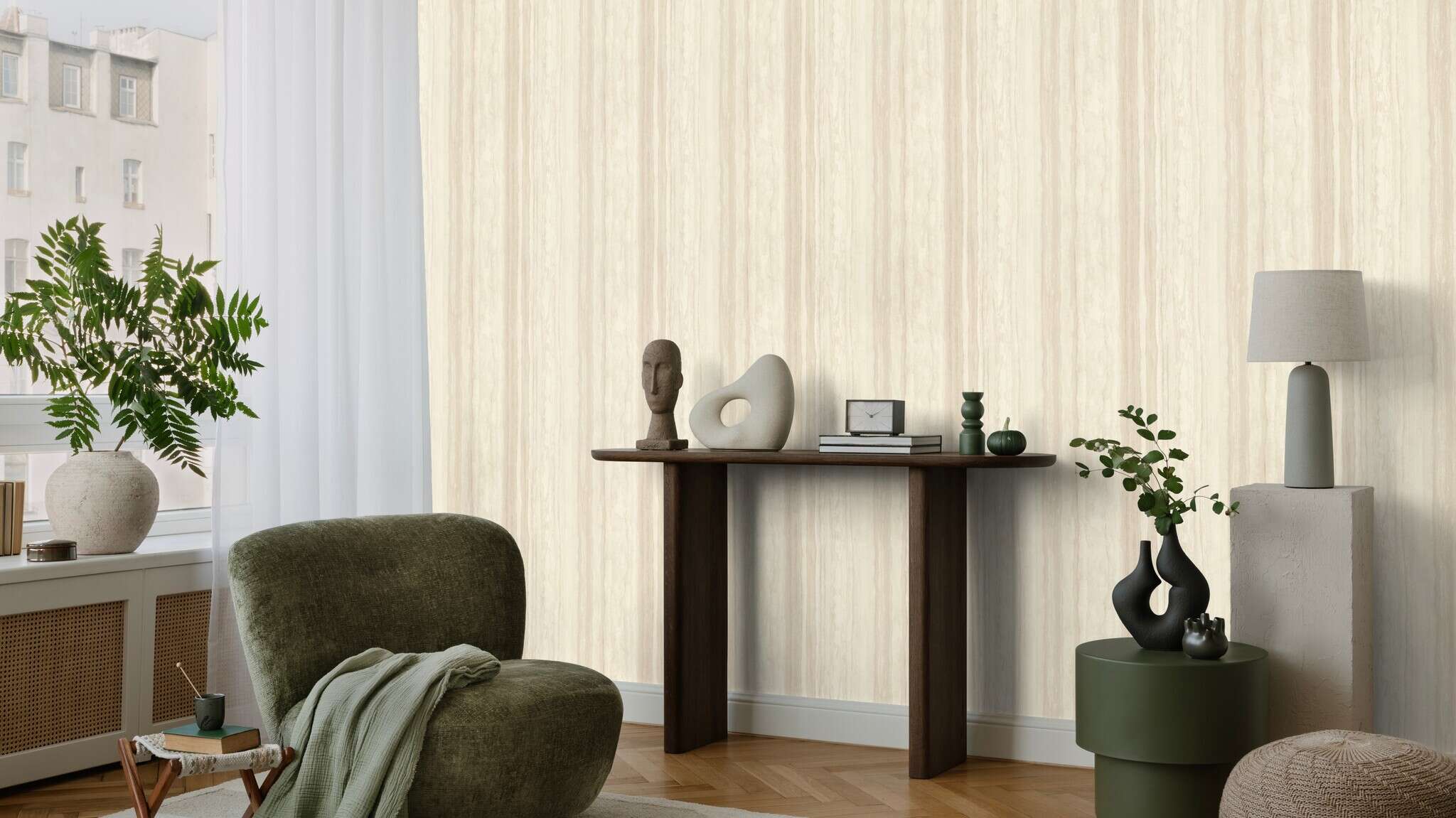 10-497328 Raumsituationen 2 Palazzo non-woven wallpaper in cream - Factory VI 497328