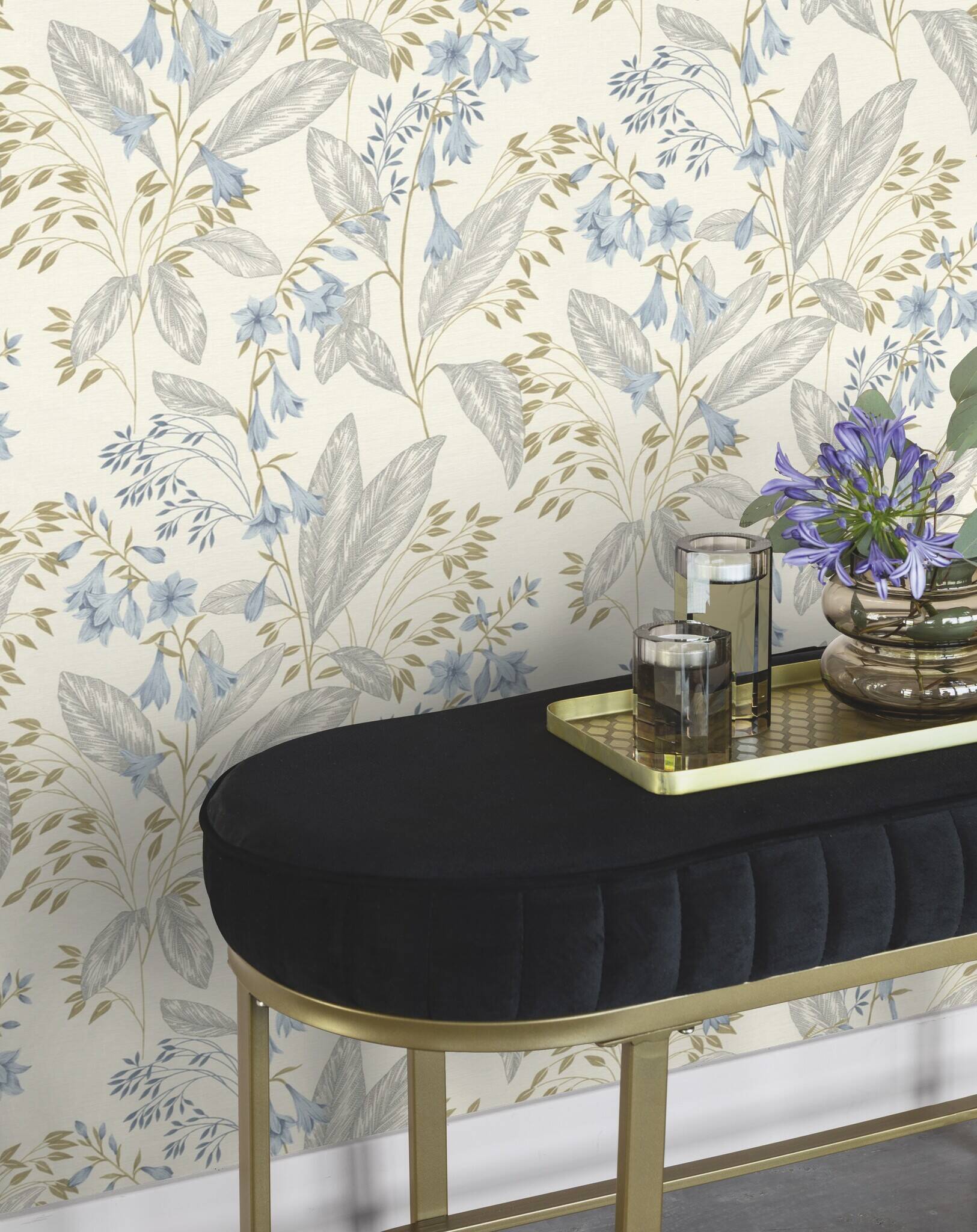10-794441 Raumsituationen 2 Non-woven wallpaper in blue Selection vinyl/non-woven 794441