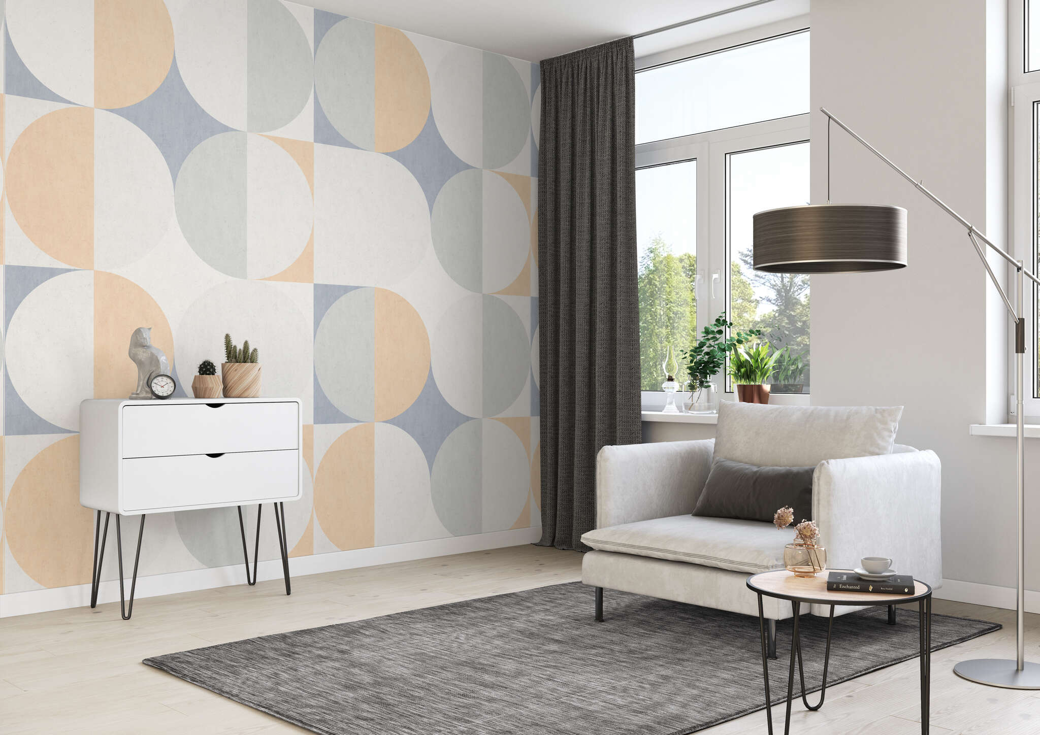Lese-Ecke mit 364019 - Wandbild - Retro-Charme und doch modern - hier schließt sich der Kreis magicwalls retro wallpaper 364019
