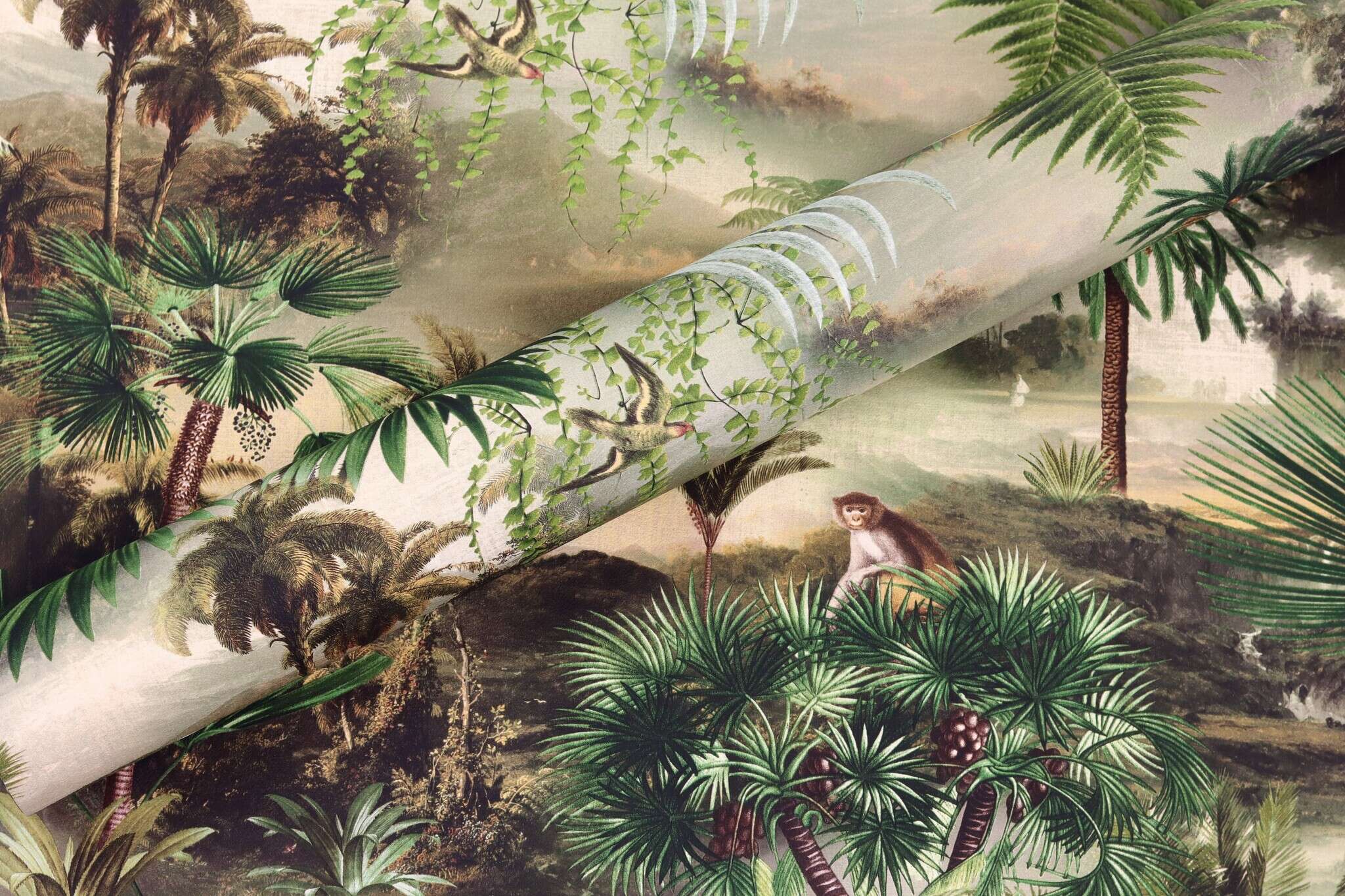 10-692600 Detailaufnahmen 2 Non-woven wallpaper jungle in green 692600