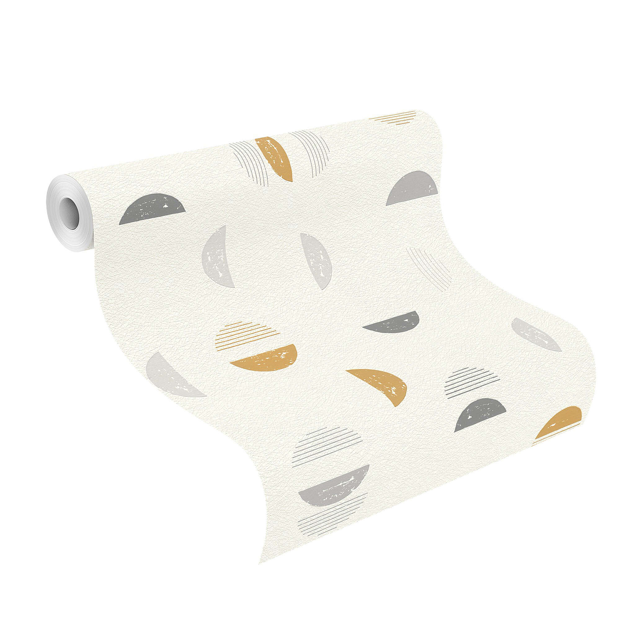 10-500554 Rolle abgerollt 1 Non-woven wallpaper in white-cream white Selection Relief/non-woven 500554