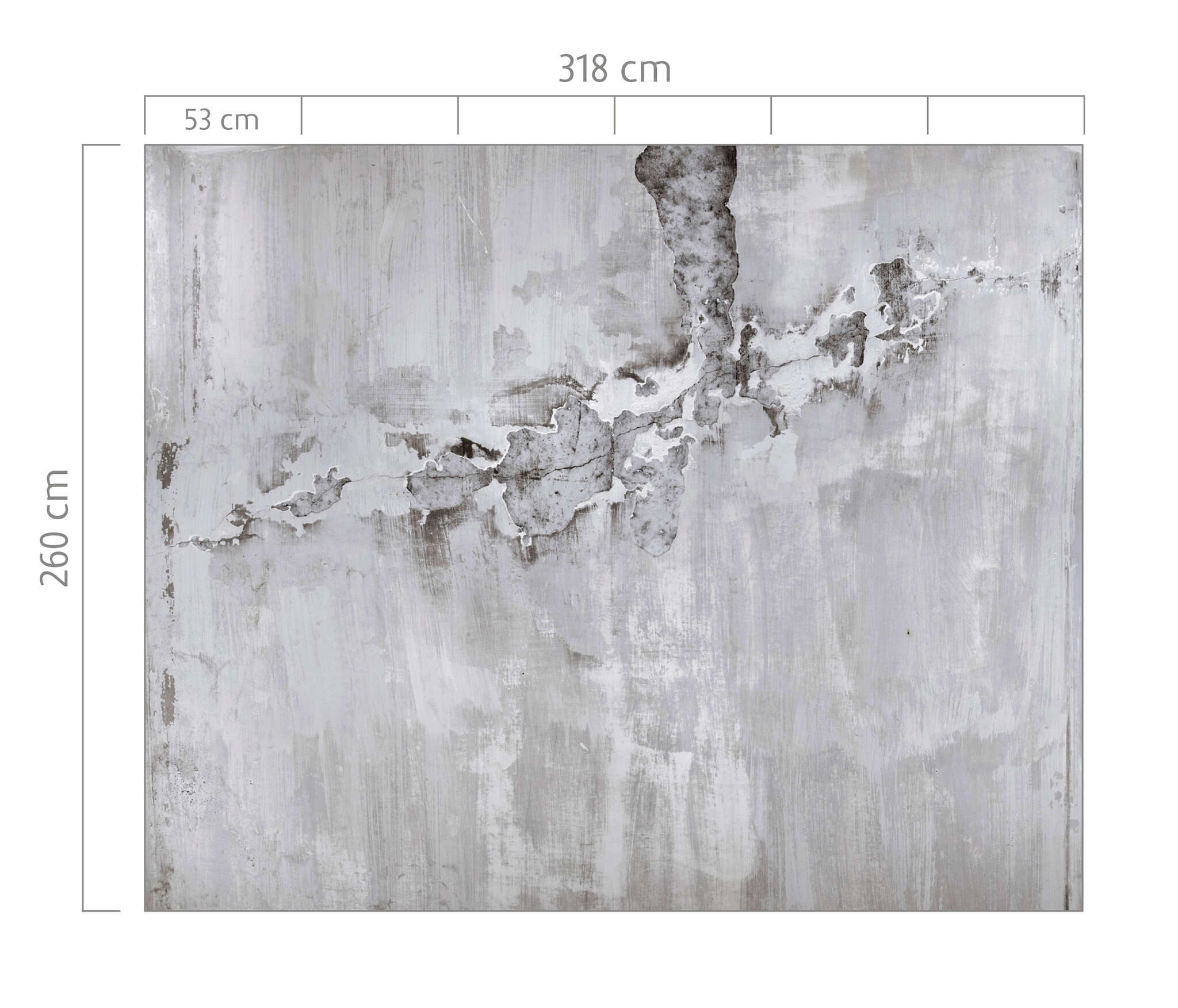 10-439908 Bildauschnitt 1 Concrete look industrial non-woven wallpaper in gray photo wallpaper - Factory 2 439908