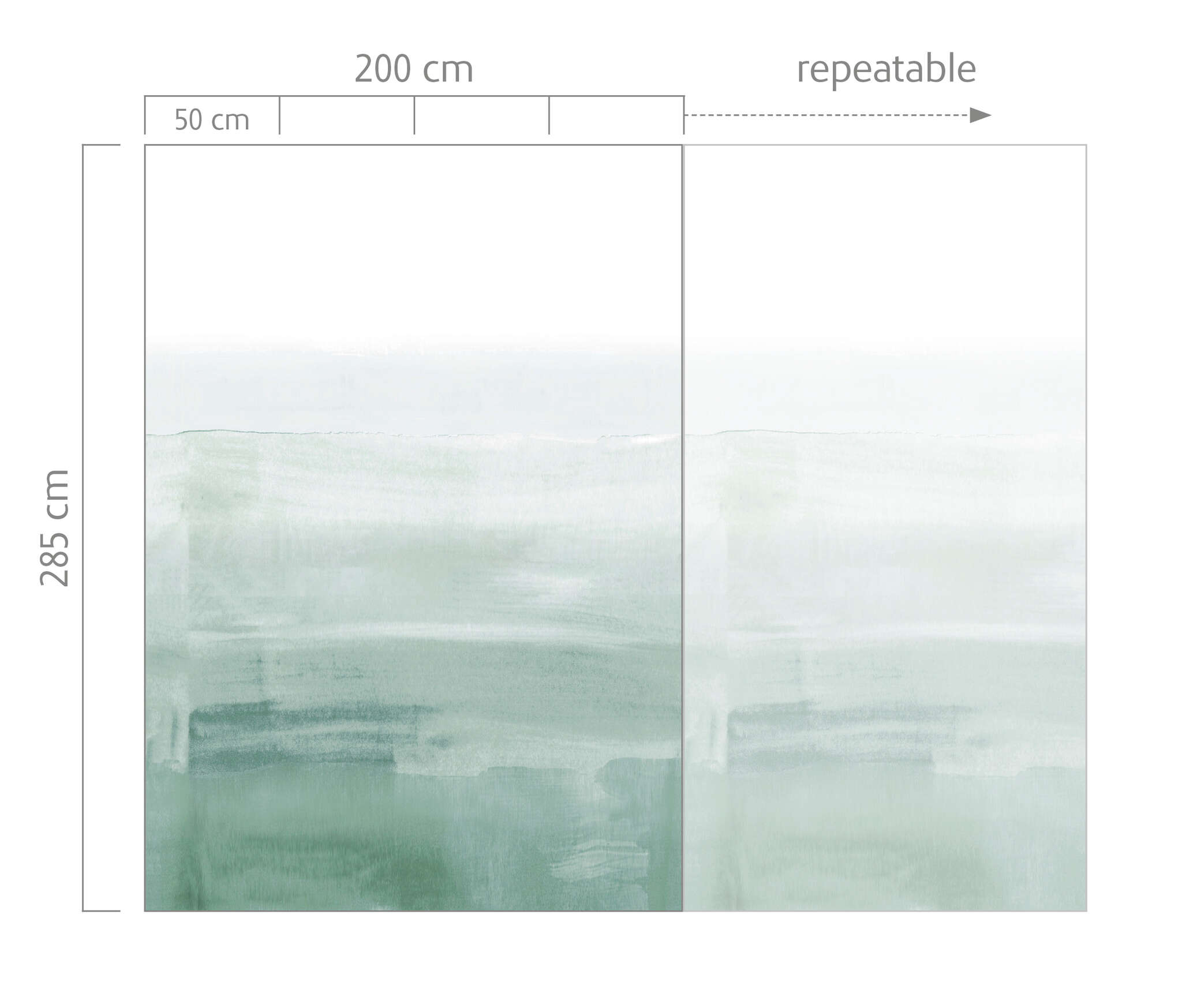 10-300186 Bildauschnitt 1 Wall mural Layered in Green | Roomblush - RB252