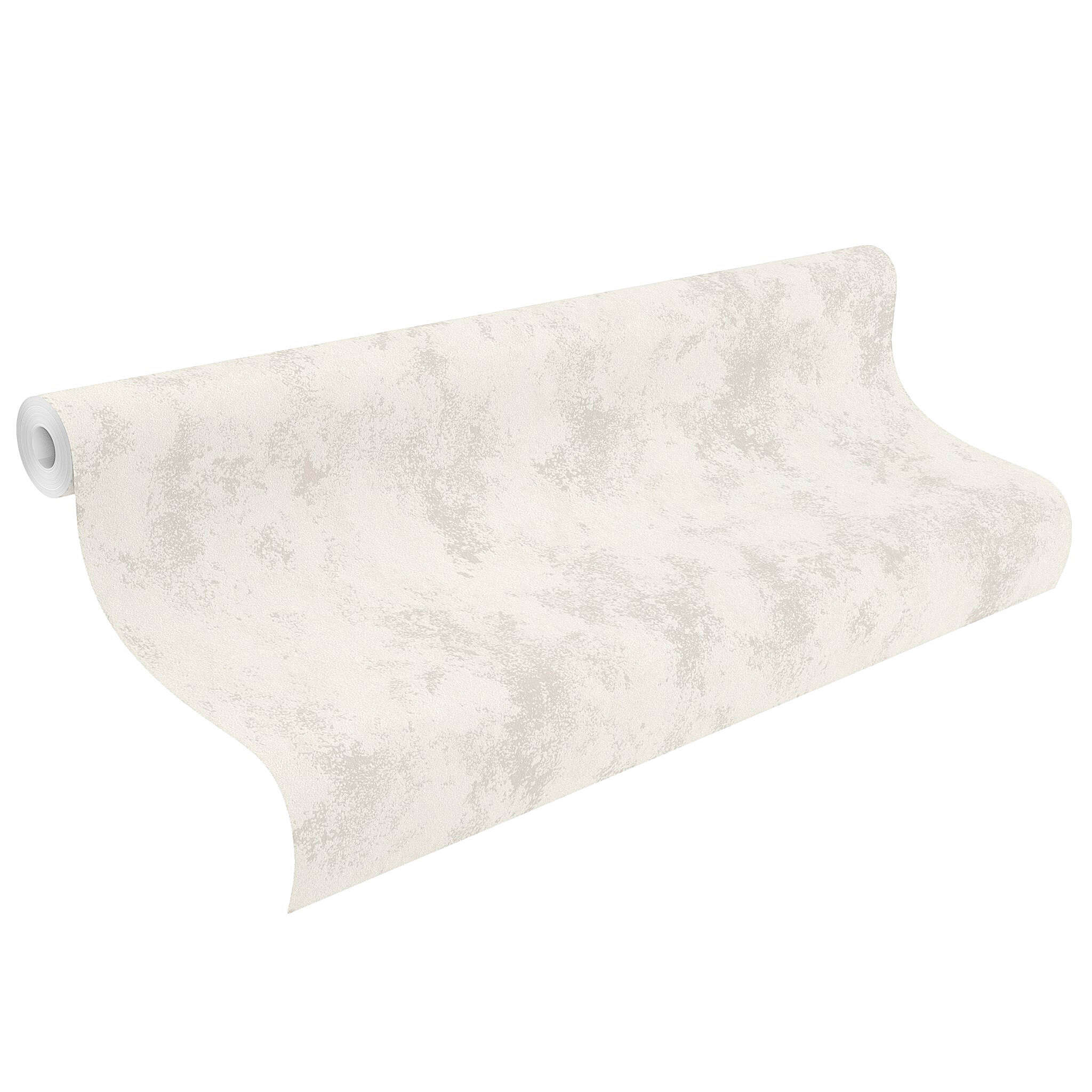 10-910360 Rolle abgerollt 1 Sponge pattern non-woven wallpaper in white-dark gray Selection double wide 910360