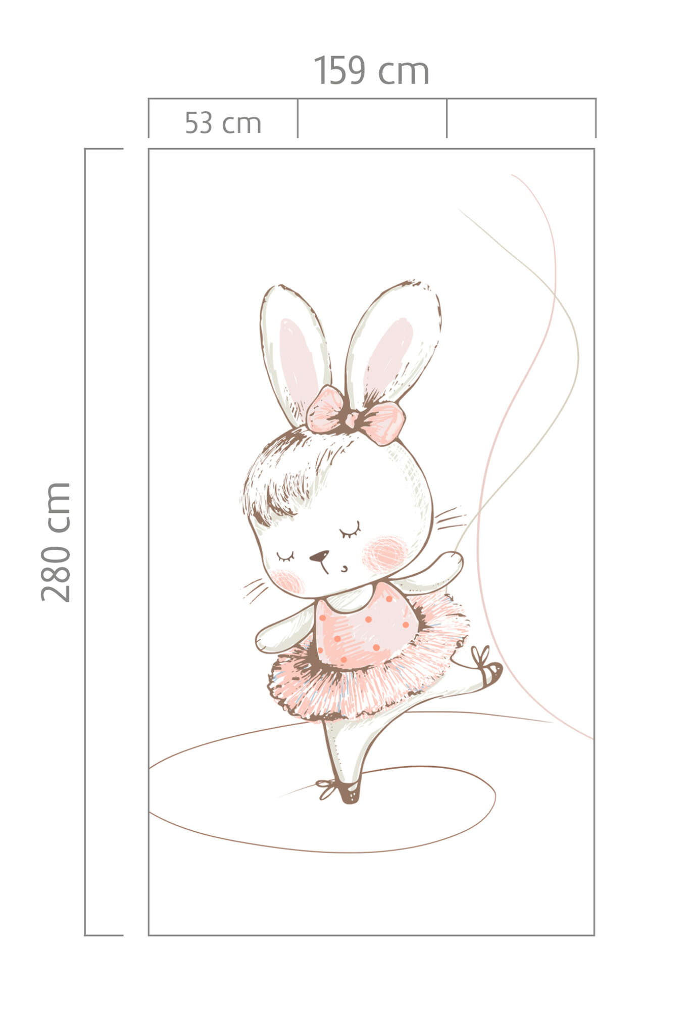 10-367898 Bildauschnitt 1 Fototapete Kinderzimmer Ballerina in Rosa - Kids World II 367898