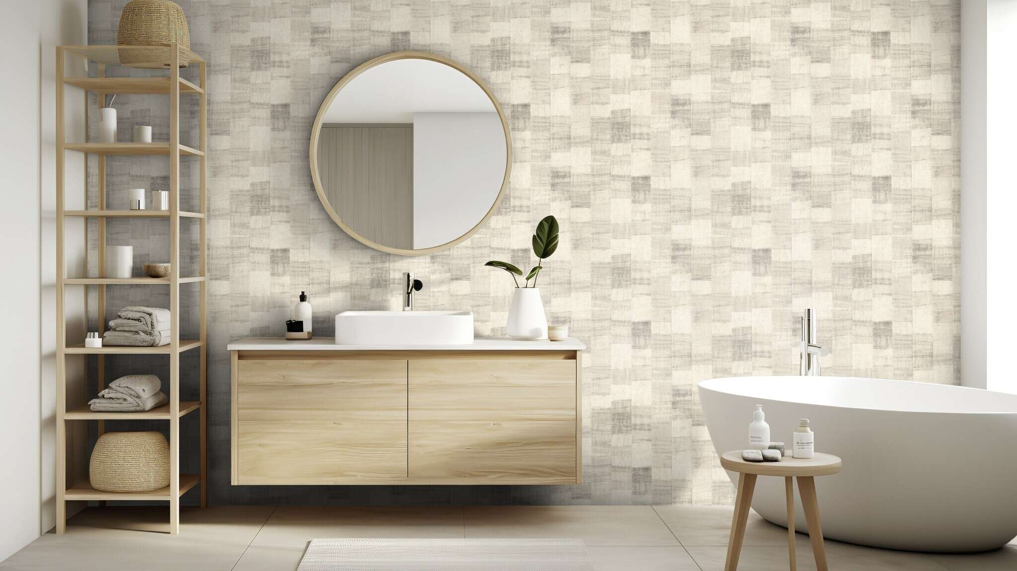 10-570946 Raumsituationen 2 Non-woven wallpaper in gray Back To Nature 570946