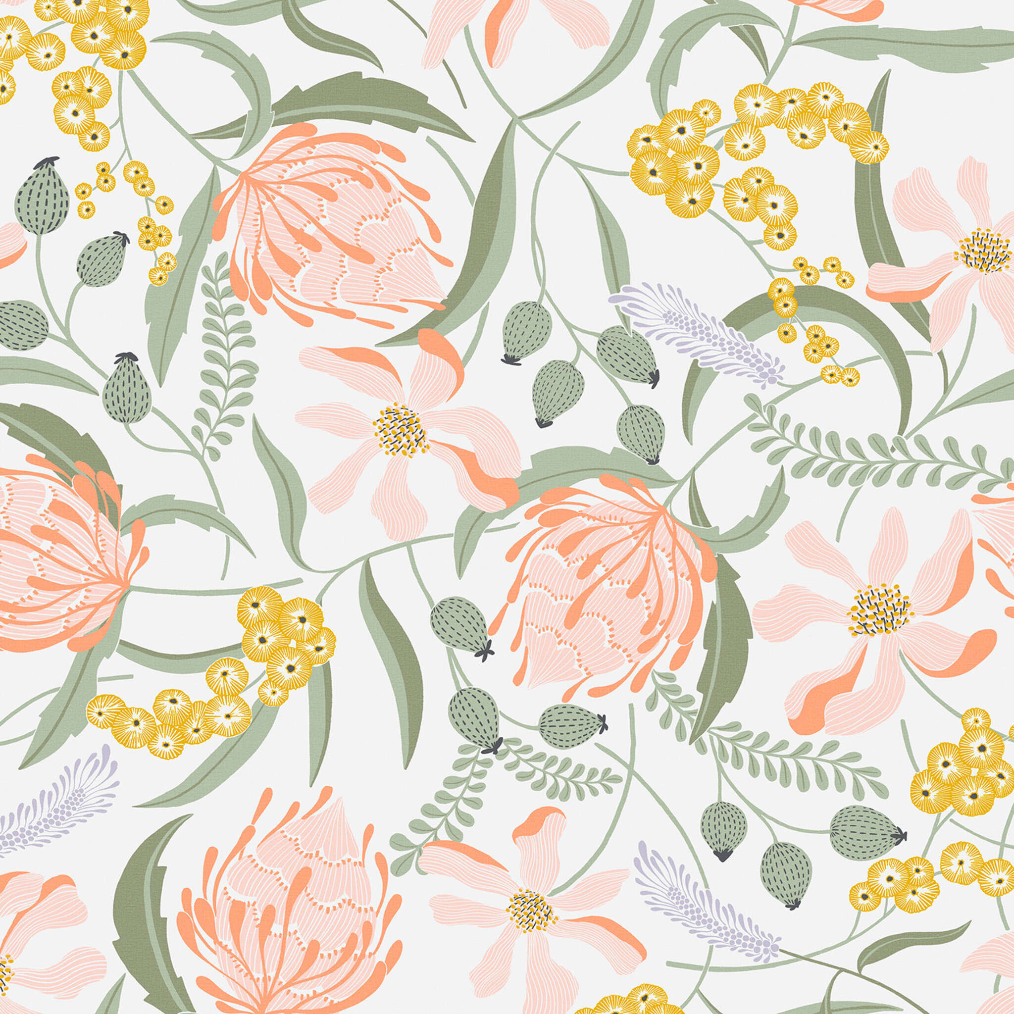 SCHÖNER WOHNEN collection PLAYFUL wall mural in red 367331