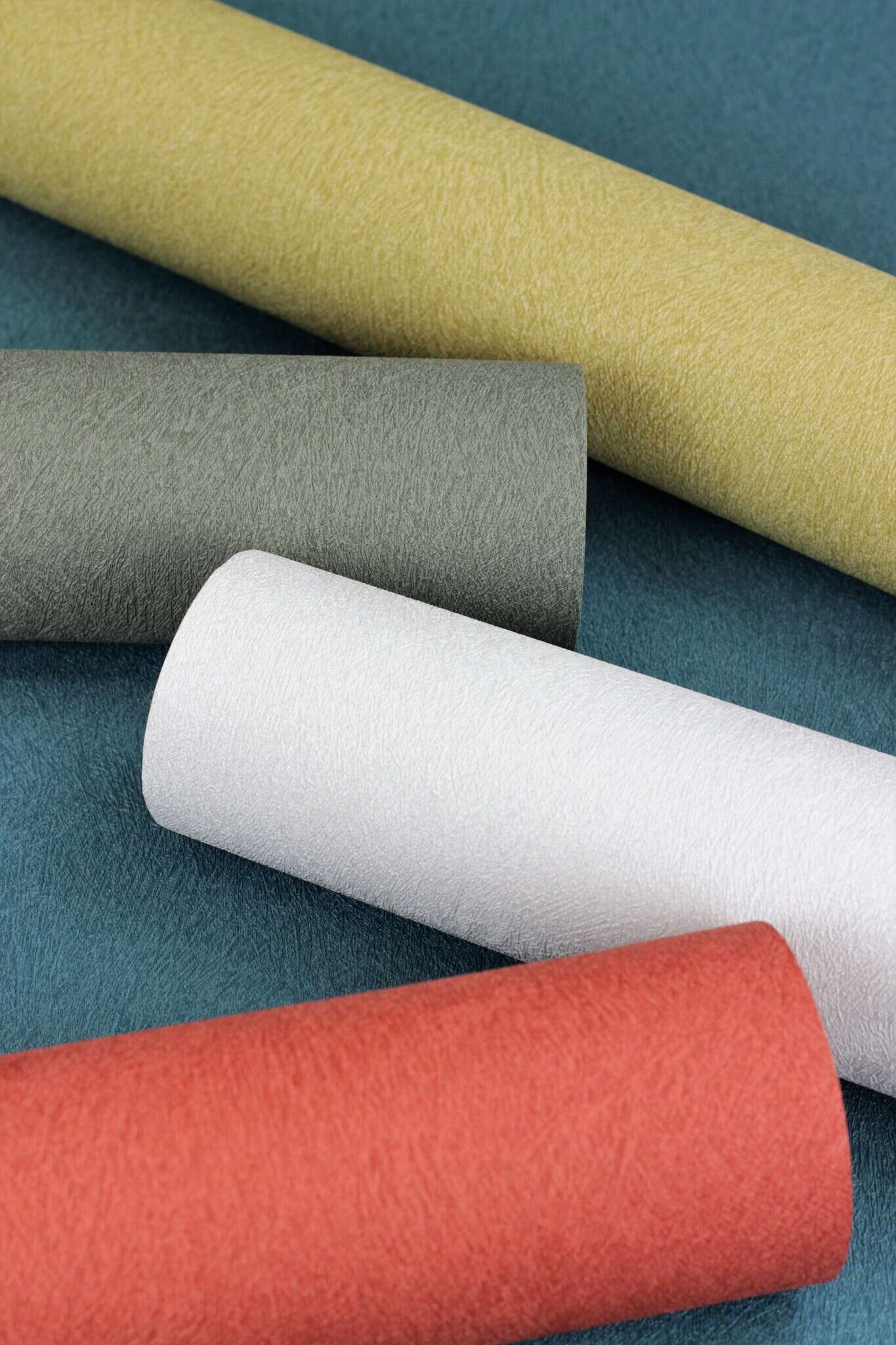 10-418675 Detailaufnahmen 3 Fur look non-woven wallpaper in petrol 418675