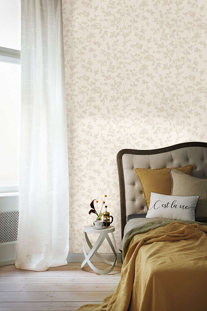 10-653847 Raumbilder 2 Papier peint intissé végétal beige-gris Welcome Home 653847