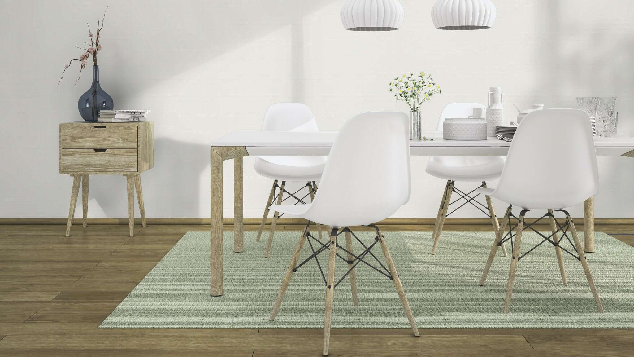 10-327403 Raumsituationen 2 Bauhaus wallpaper white paintable 327403