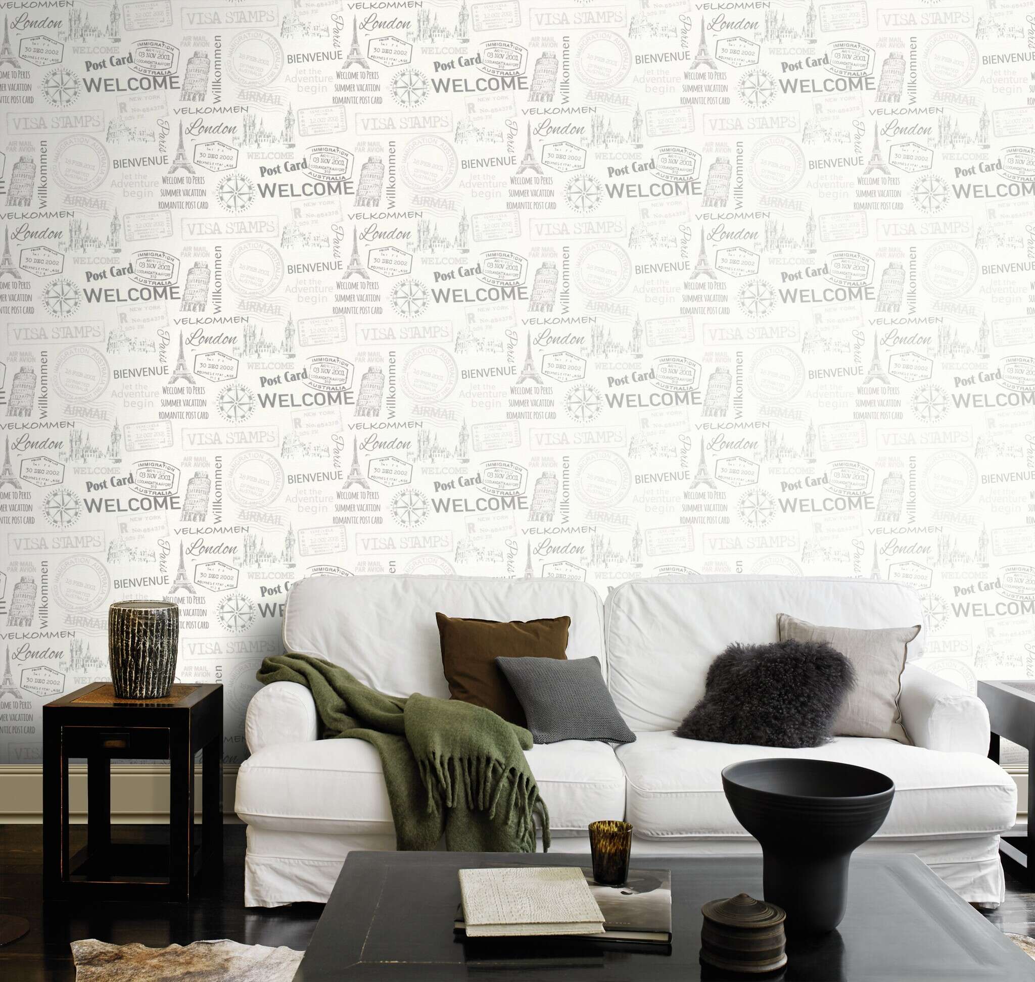 10-430172 Raumsituationen 2 Papier peint intissé gris Selection Relief/Voile 430172