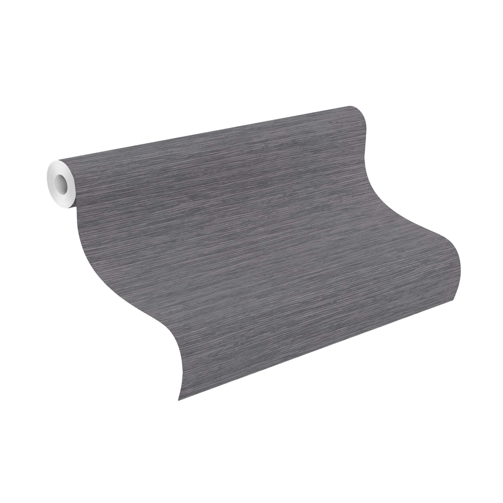10-866469 Rolle abgerollt 1 Unrolled wallpaper roll with Single-colour wallpaper with wood effect