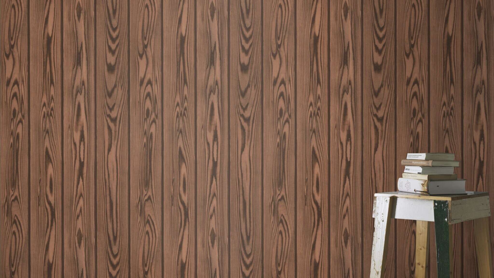 10-499537 Raumsituationen 2 Une chambre avec Papier peint avec poutres en bois