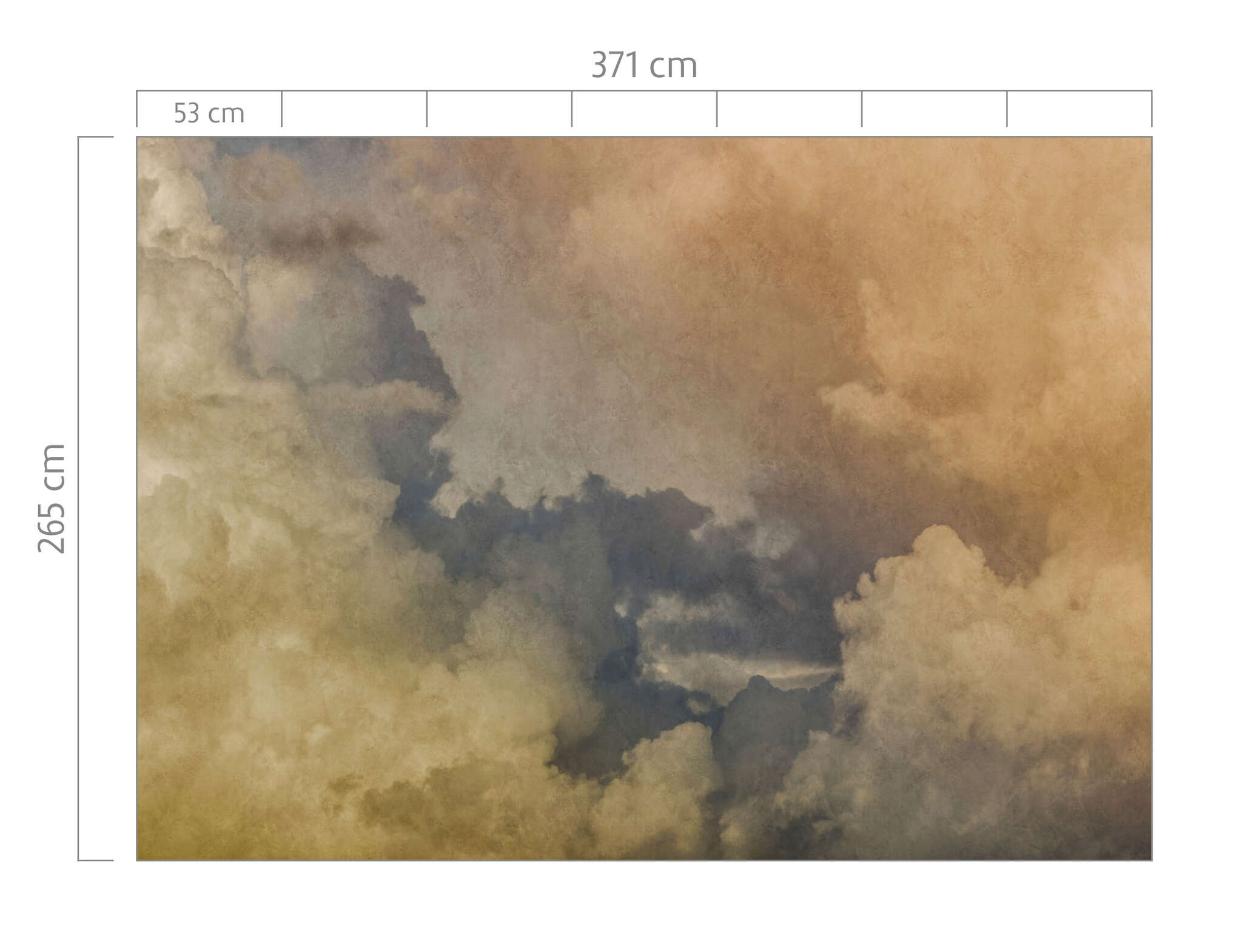 10-363180 Bildauschnitt 1 magicwalls Fototapete mit Wolken in Gelb 363180