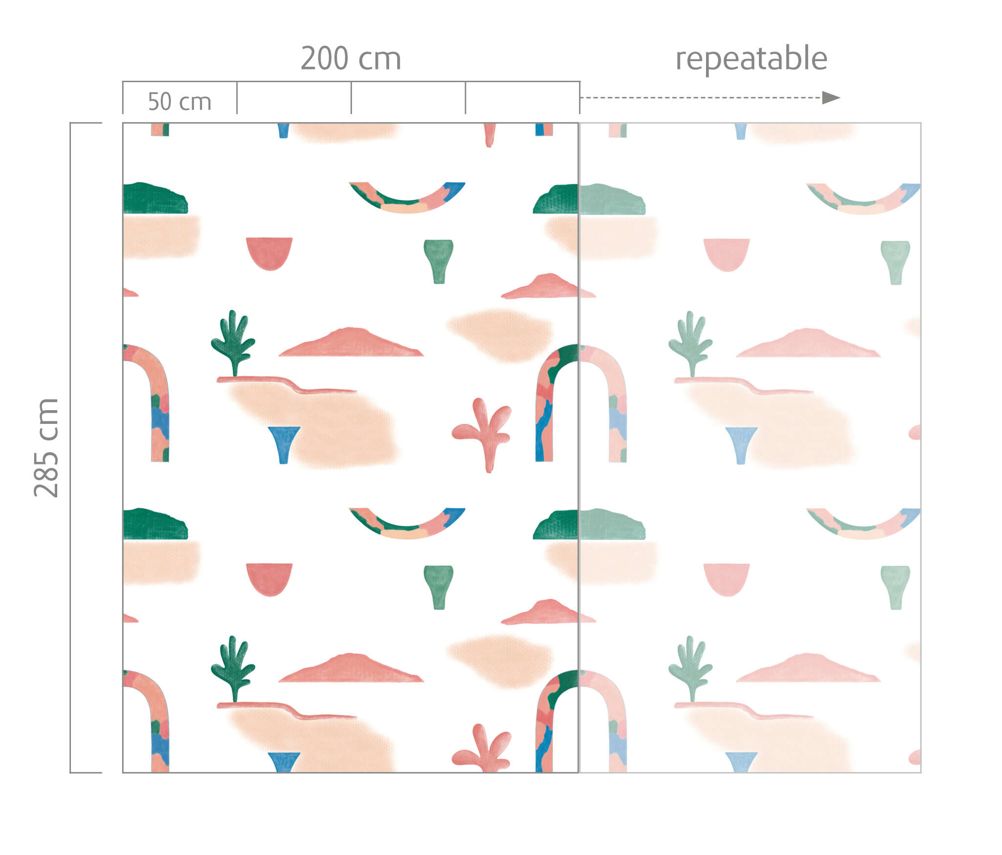 10-300167 Bildauschnitt 1 Wall mural Jardin Secret in Orange | Roomblush - RB263
