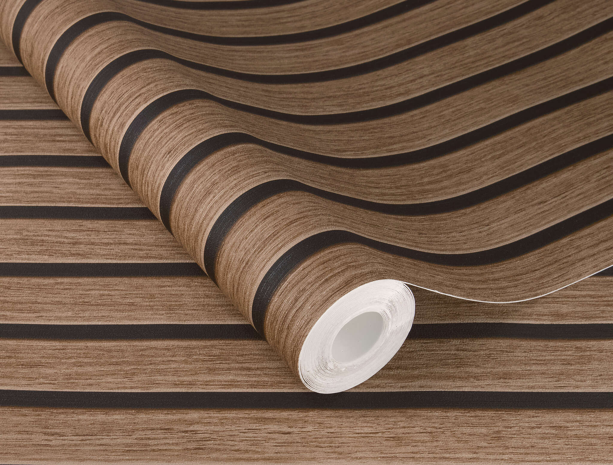 10-370119 Detailaufnahmen 2 Papier peint adhésif Echo 370119 - Panneaux en bois 3D marron foncé