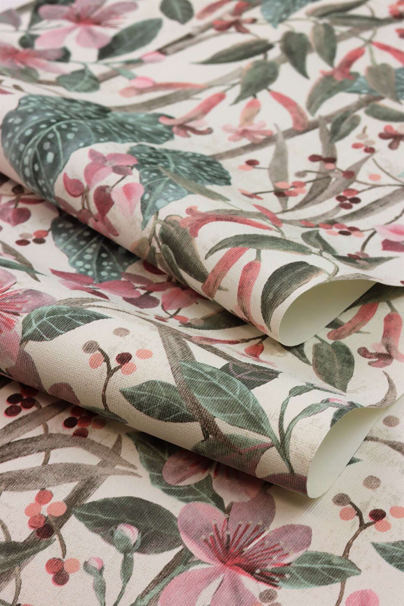 10-538212 Detailaufnahmen 7 Image détaillée de Papier peint à feuilles avec fleurs et plantes