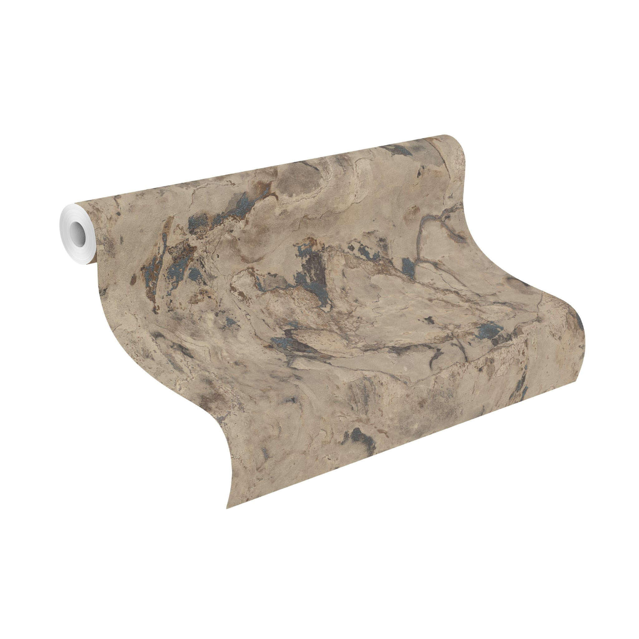 10-286618 Rolle abgerollt 1 Marmor Papiertapete in Braun Selection Papier 286618