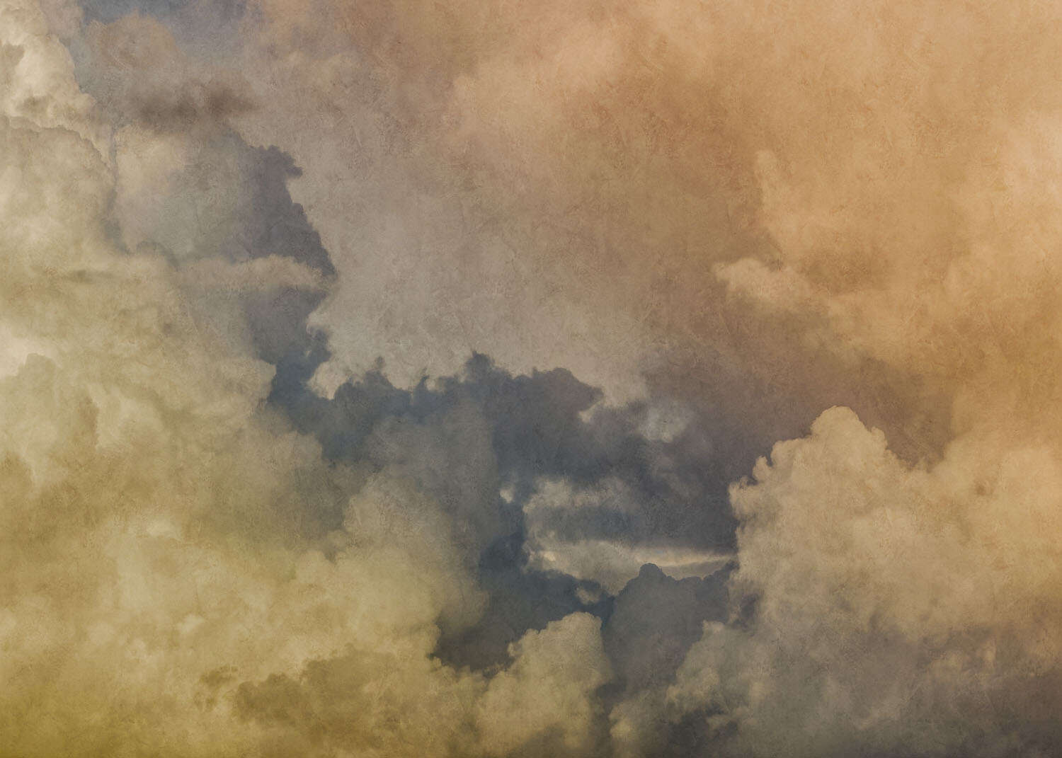 363180 - Fototapete - Gelbes Wolkenbild mit changierenden Effekten magicwalls Fototapete mit Wolken in Gelb 363180
