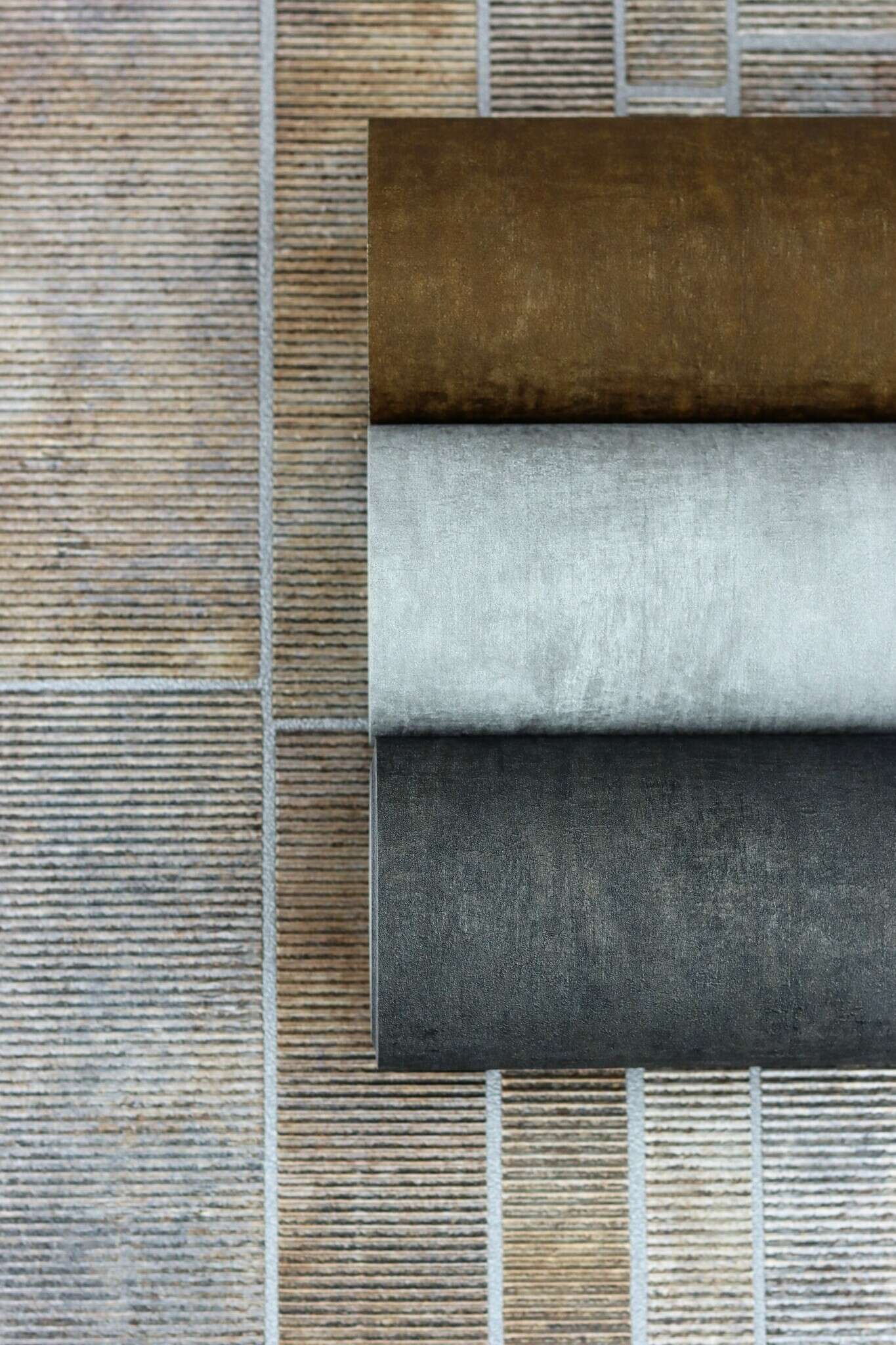 10-428216 Detailaufnahmen 6 Papier peint intissé gris-gris or Selection 428216
