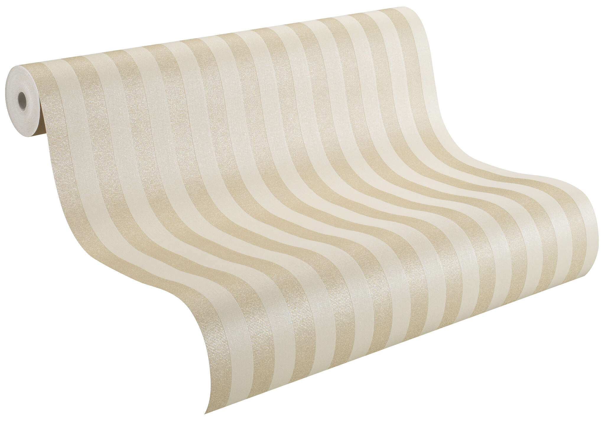 10-515336 Rolle abgerollt 1 Unrolled wallpaper roll with Wallpaper with stripes