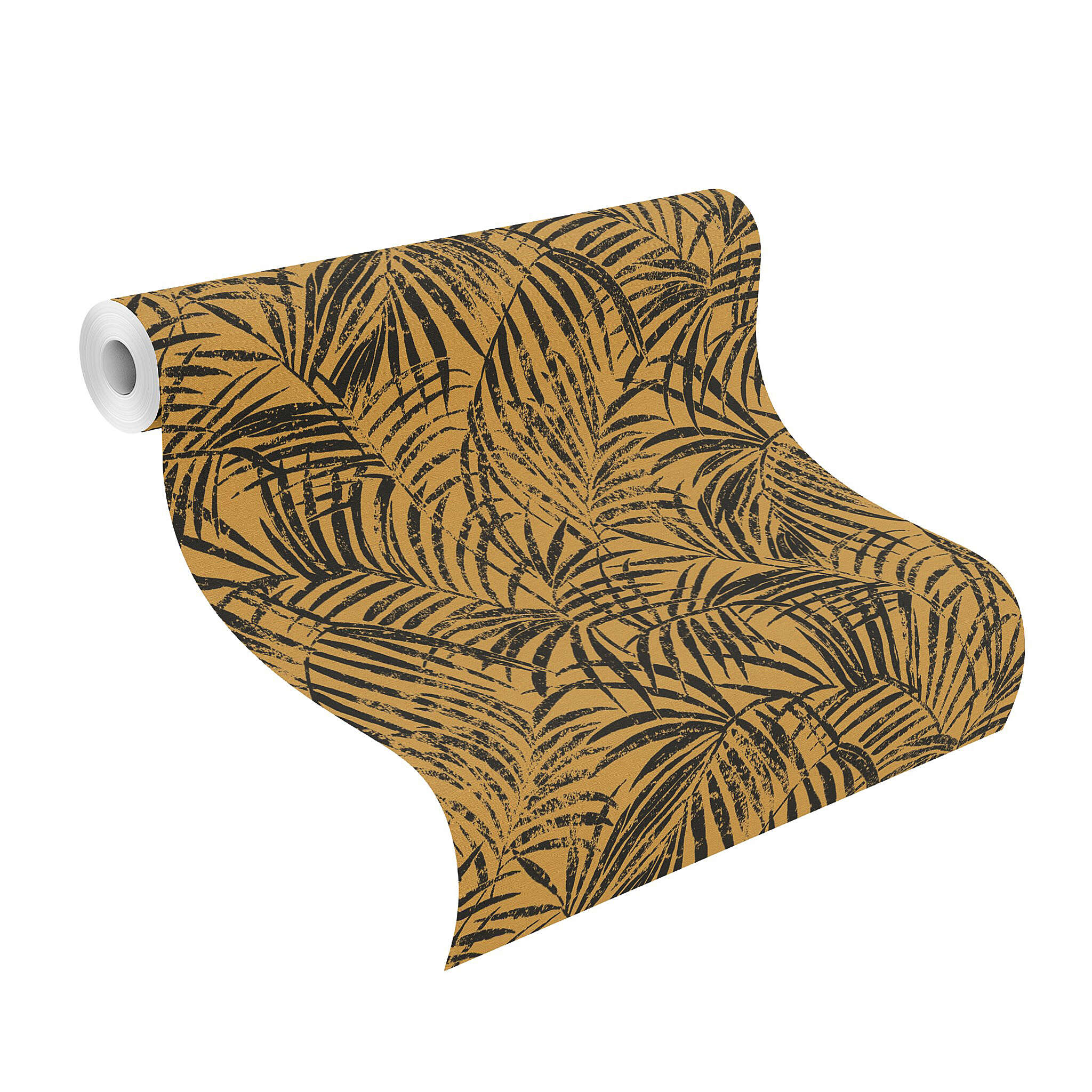 10-832136 Rolle abgerollt 1 Non-woven wallpaper in yellow-ochre Selection vinyl/non-woven 832136