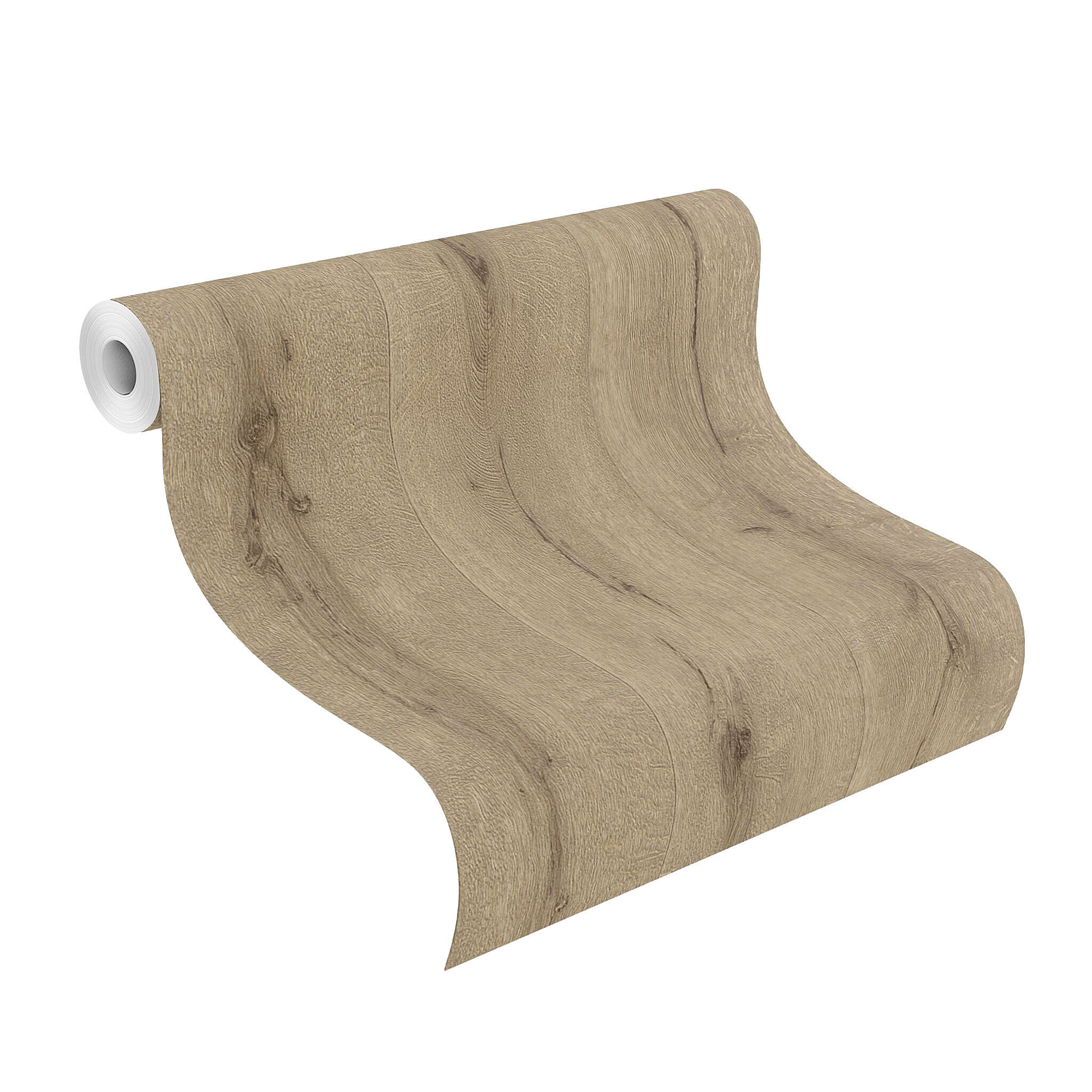 10-514421 Rolle abgerollt 1 Rouleau de déroulé avec Papier peint aspect bois