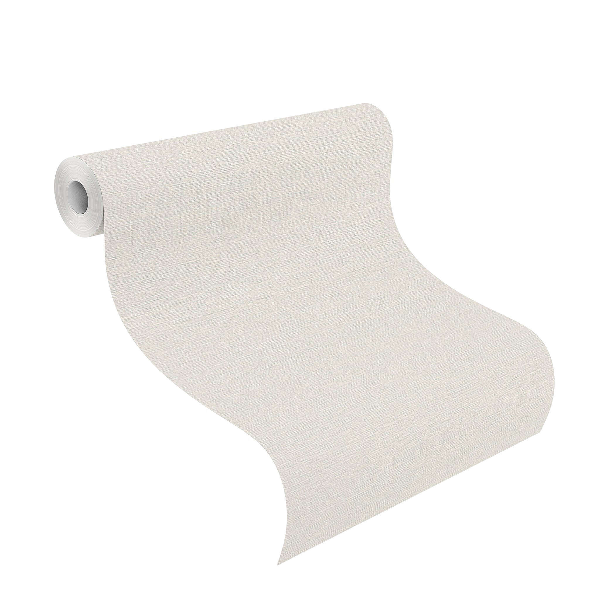 10-732351 Rolle abgerollt 1 Rollenabbildung mit Uni-Tapete: Textil-Optik in Elfenbein