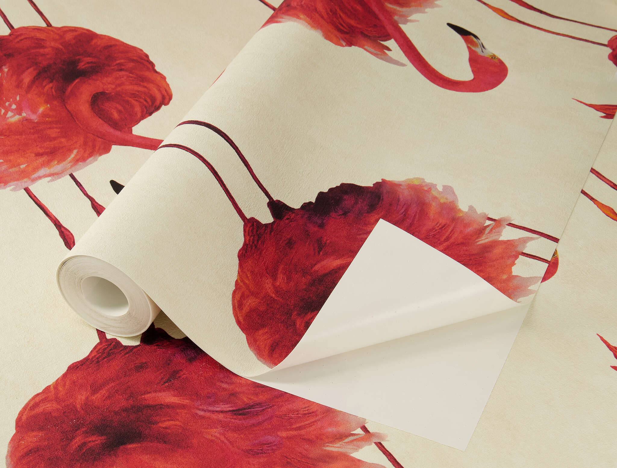 10-370805 Detailaufnahmen 3 Papier peint adhésif Flamazing 370805 - Grands flamants roses