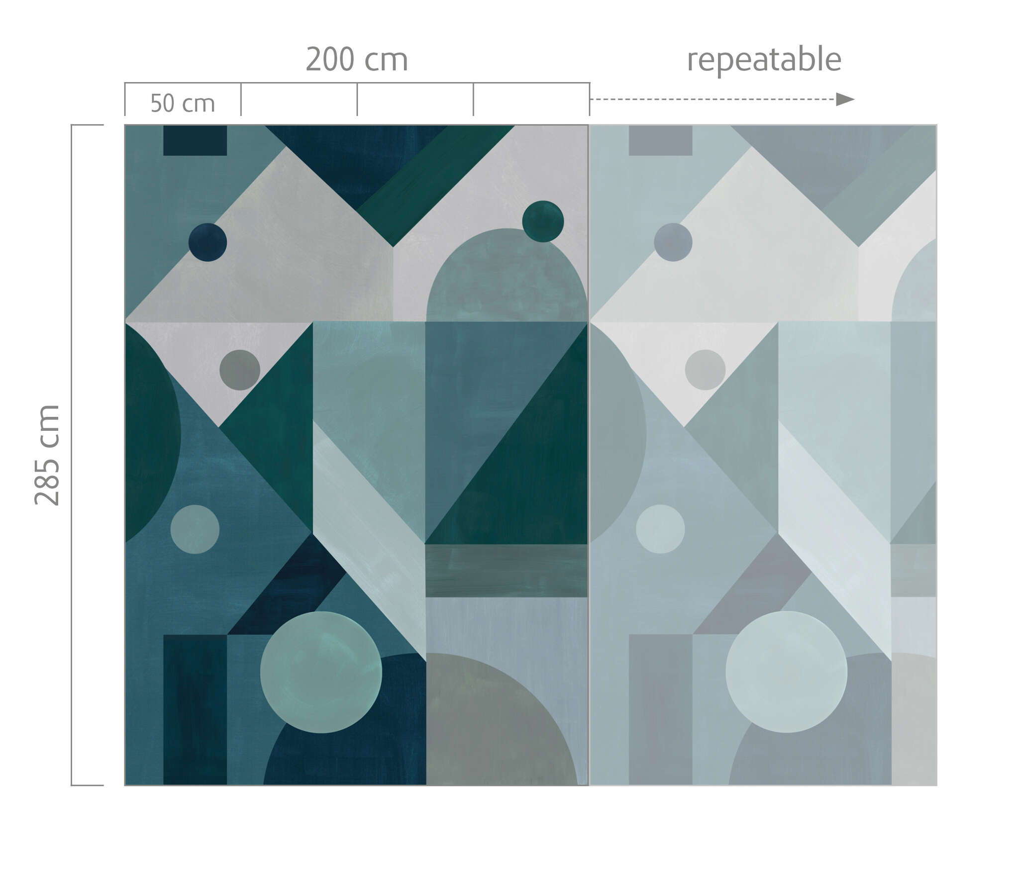 10-300225 Bildauschnitt 1 Fototapete Shapes in Blau | Roomblush - RB301