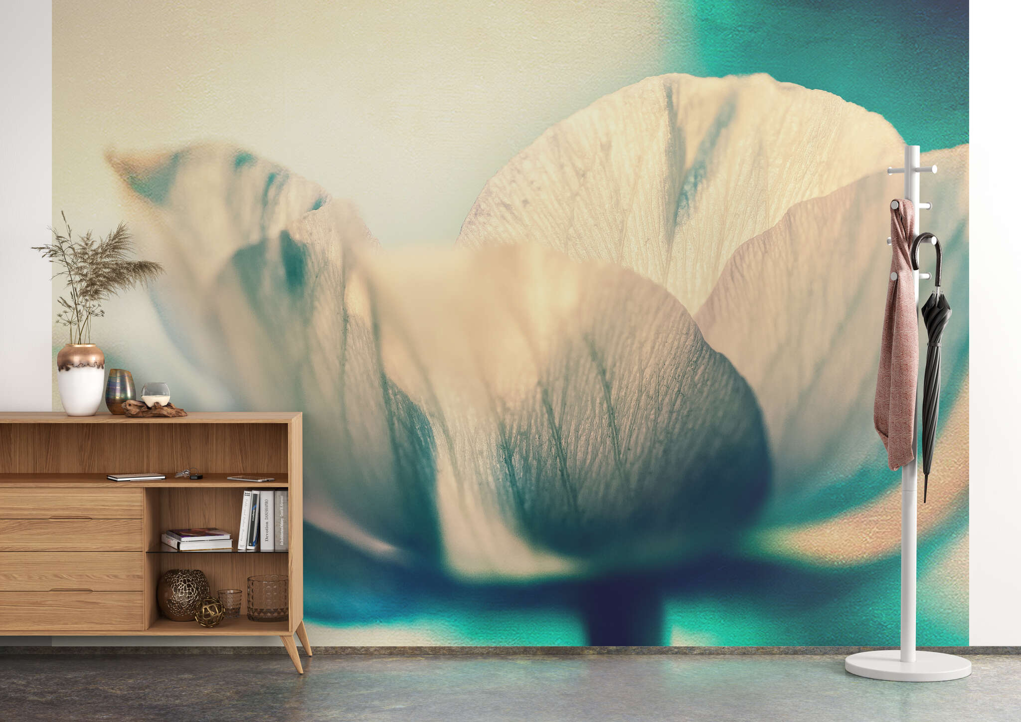 Wohnzimmer mit 363340 - Fototapete - Blütenblätter im Großformat magicwalls Fototapete 363340