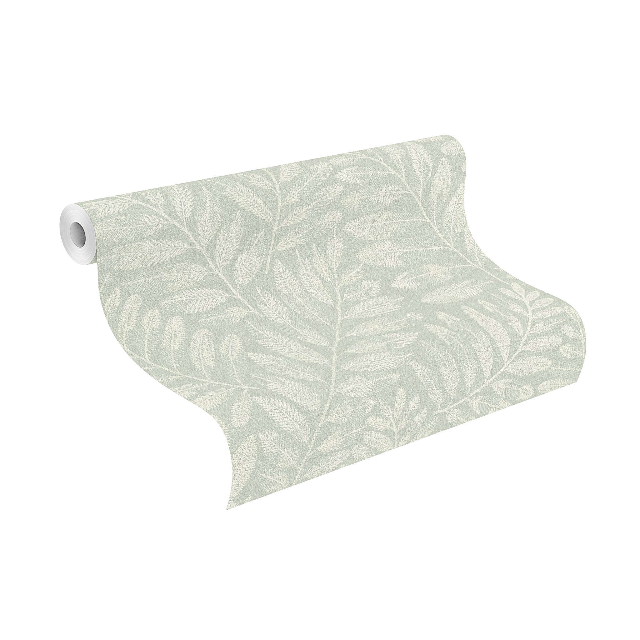 10-709551 Rolle abgerollt 1 Non-woven wallpaper in green-sage Farmhouse 709551