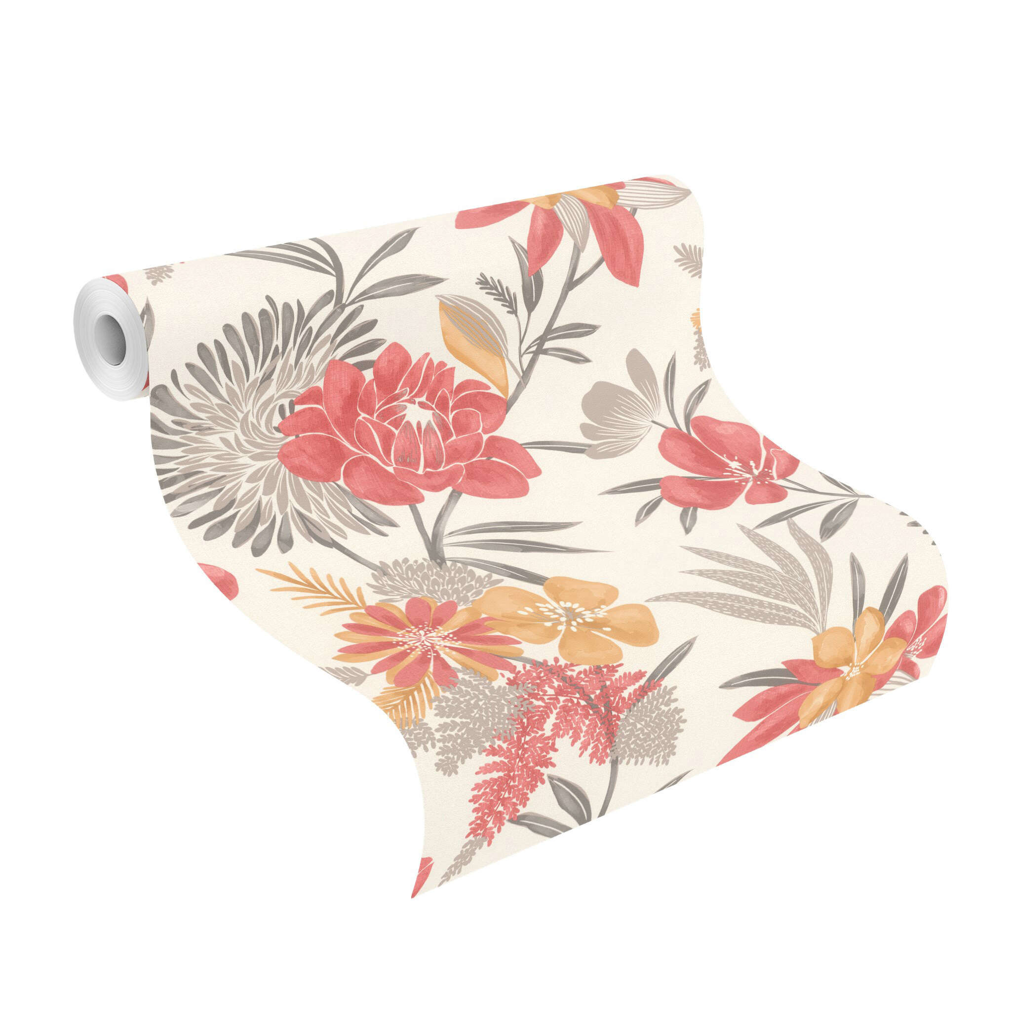 10-794243 Rolle abgerollt 1 Non-woven wallpaper in red Selection vinyl/non-woven 794243