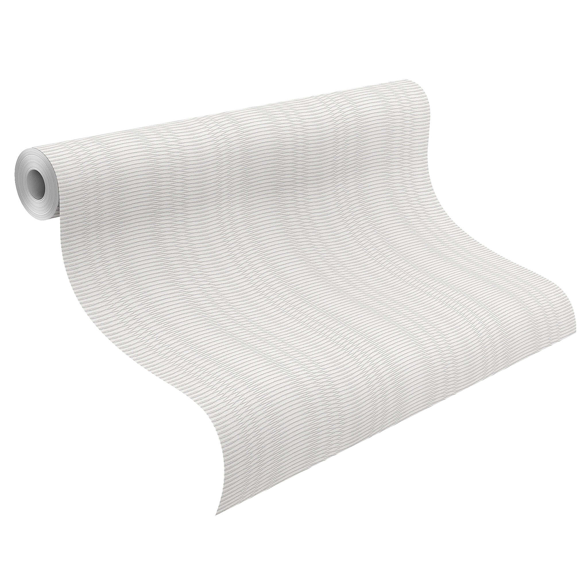 10-327717 Rolle abgerollt 1 Bauhaus wallpaper white paintable 327717